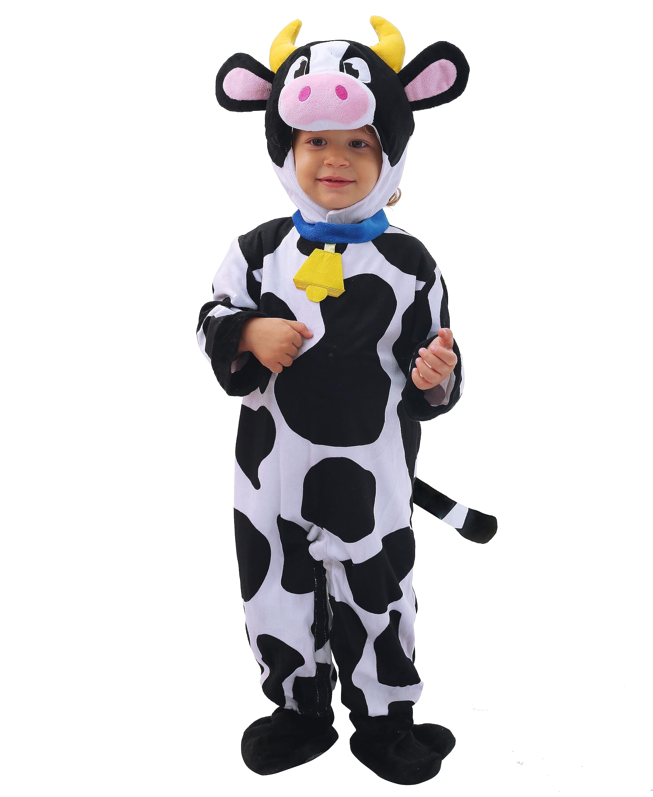 Spooktacular Creations Baby Cow Costume with Milking Bucket for Toddler, Kids Halloween Farm Party Dress Up (12-18 Months)