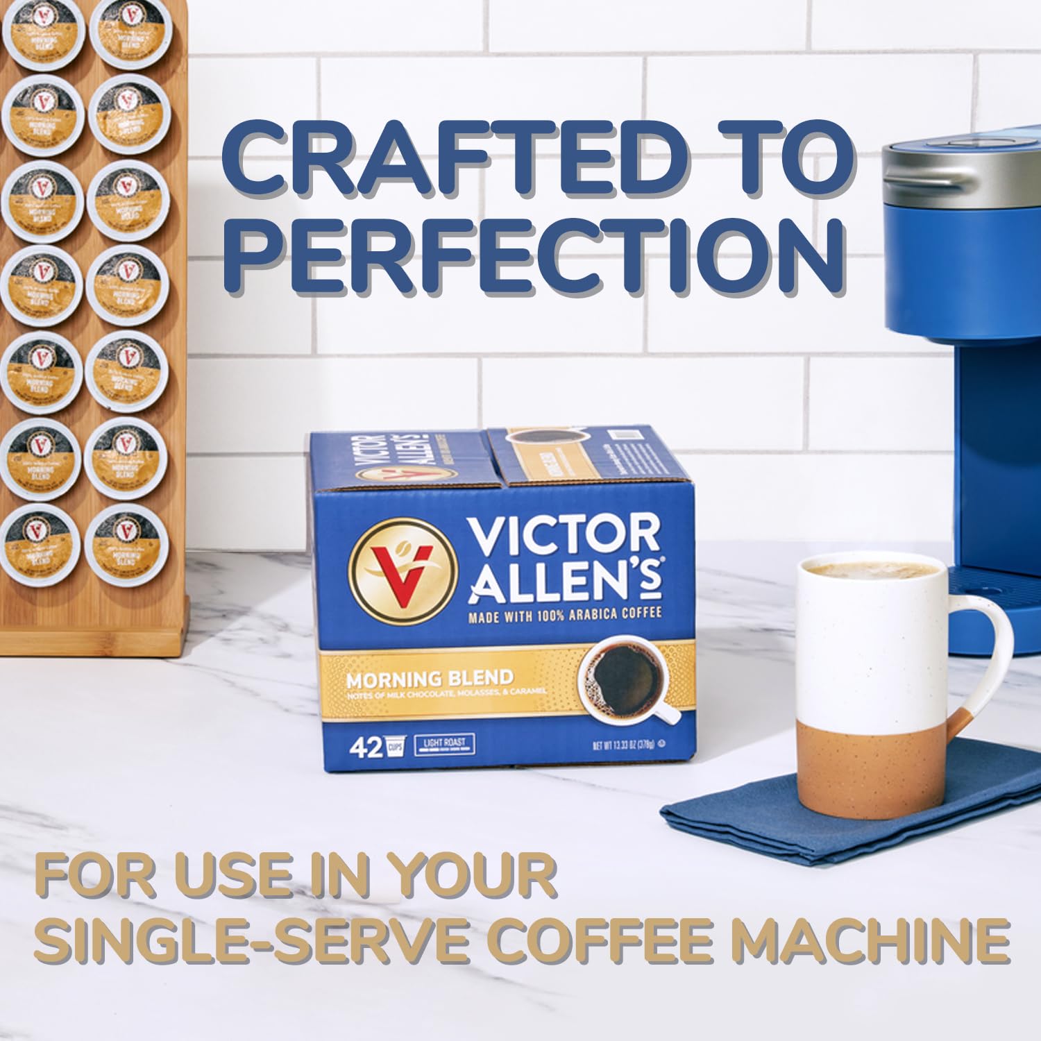 Victor Allen's Coffee 100% Colombian, Medium Roast, 80 Count, Single Serve Coffee Pods for Keurig K-Cup Brewers