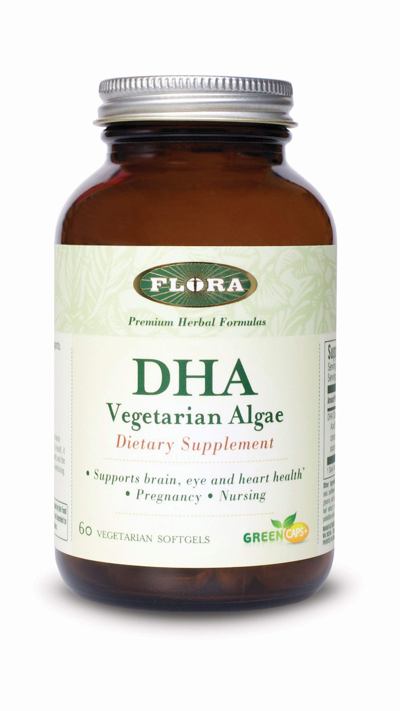 FLORA - DHA Vegetarian Algae, Omega-3s Rich, Non-GMO, 60 Count