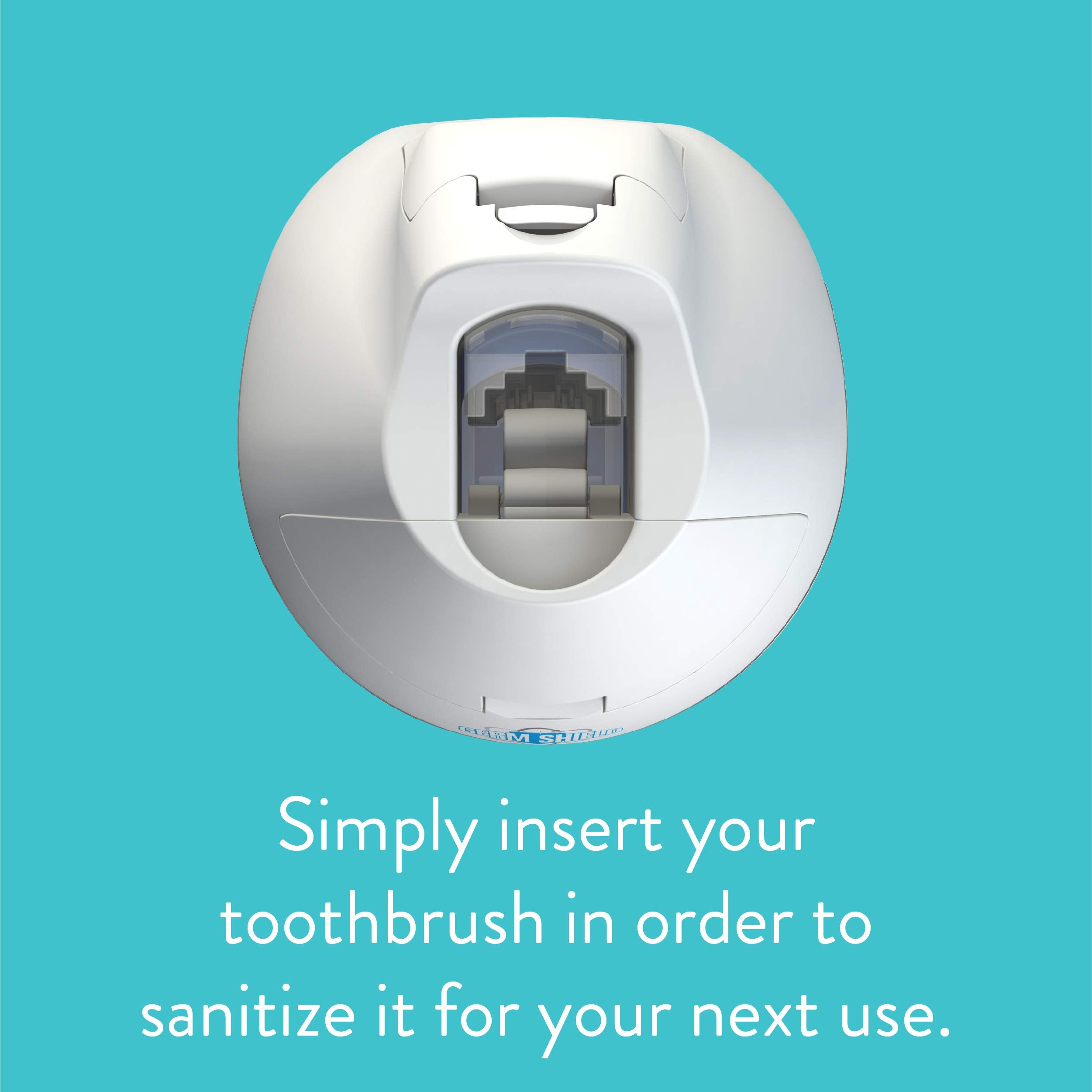 TAO Clean Germ Shield UV Sanitizer – Universal Cleaning Station that Accommodates all Manual and Electric Toothbrushes, Travel Friendly, Kills 99.9% of Germs