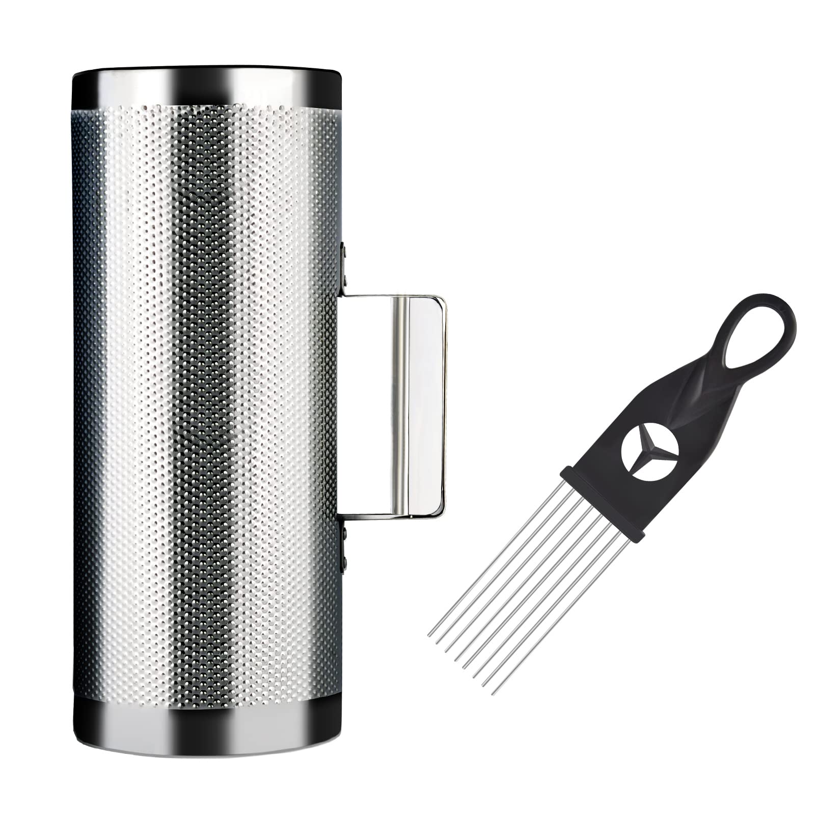 EASTROCK Stainless Steel Guiro Shaker 12" 5" Percussion Instrument Guiro Musical Instruments Tool with Scraper for Live Performance