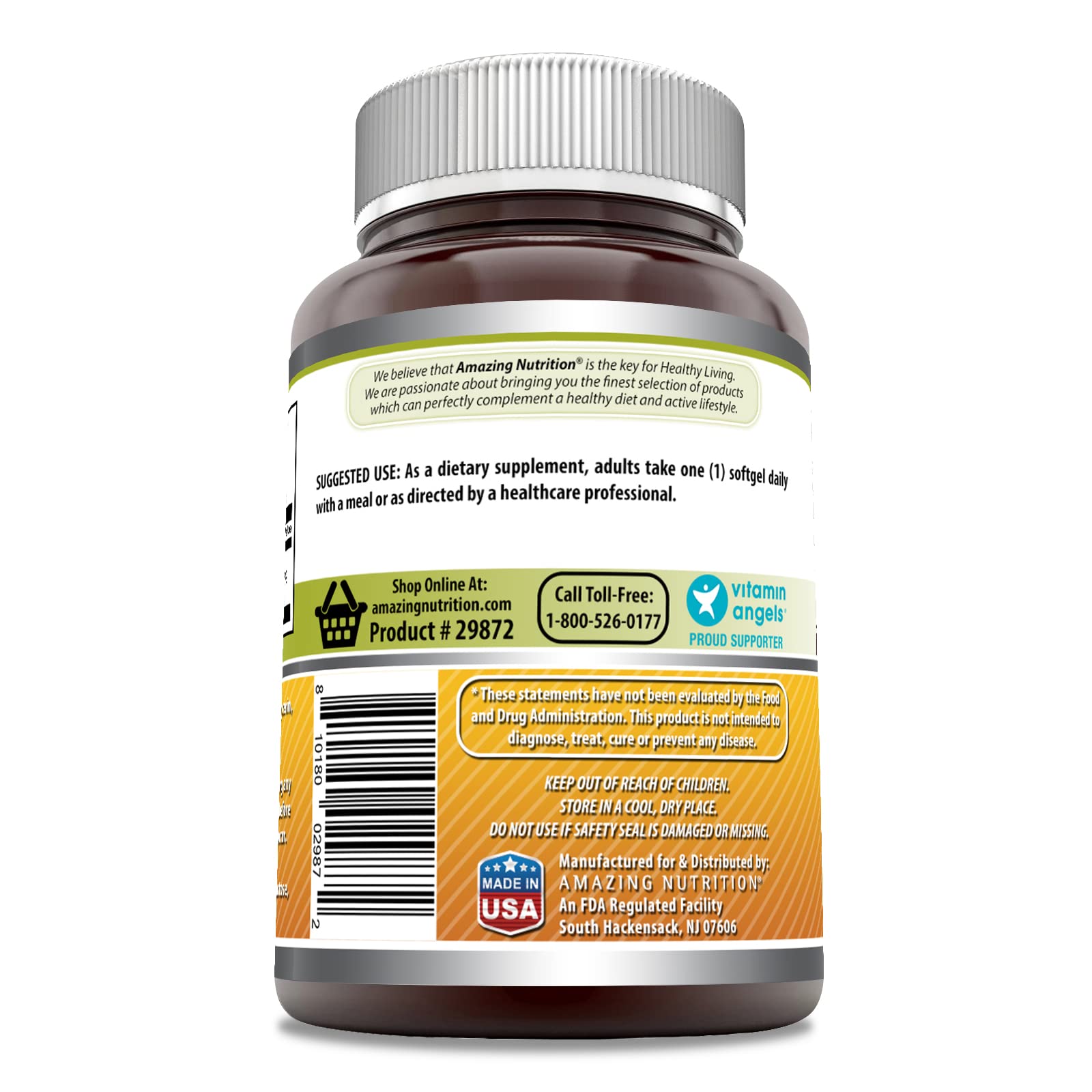 Amazing Formulas  Vitamin D3 with Olive Oil  5000 IU 360 Softgels Supplement | Non-GMO | Gluten Free | Made in USA