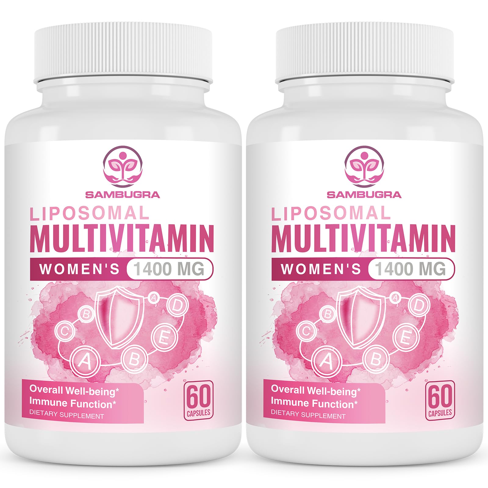 Liposomal Multivitamin for Women 1400MG - Womens Daily Multi Vitamins Supplements with Iron, Vitamin A, C, D, E and B Complex for Immune Health, Hair & Skin Support for Women 18+，120 Vegan Capsules