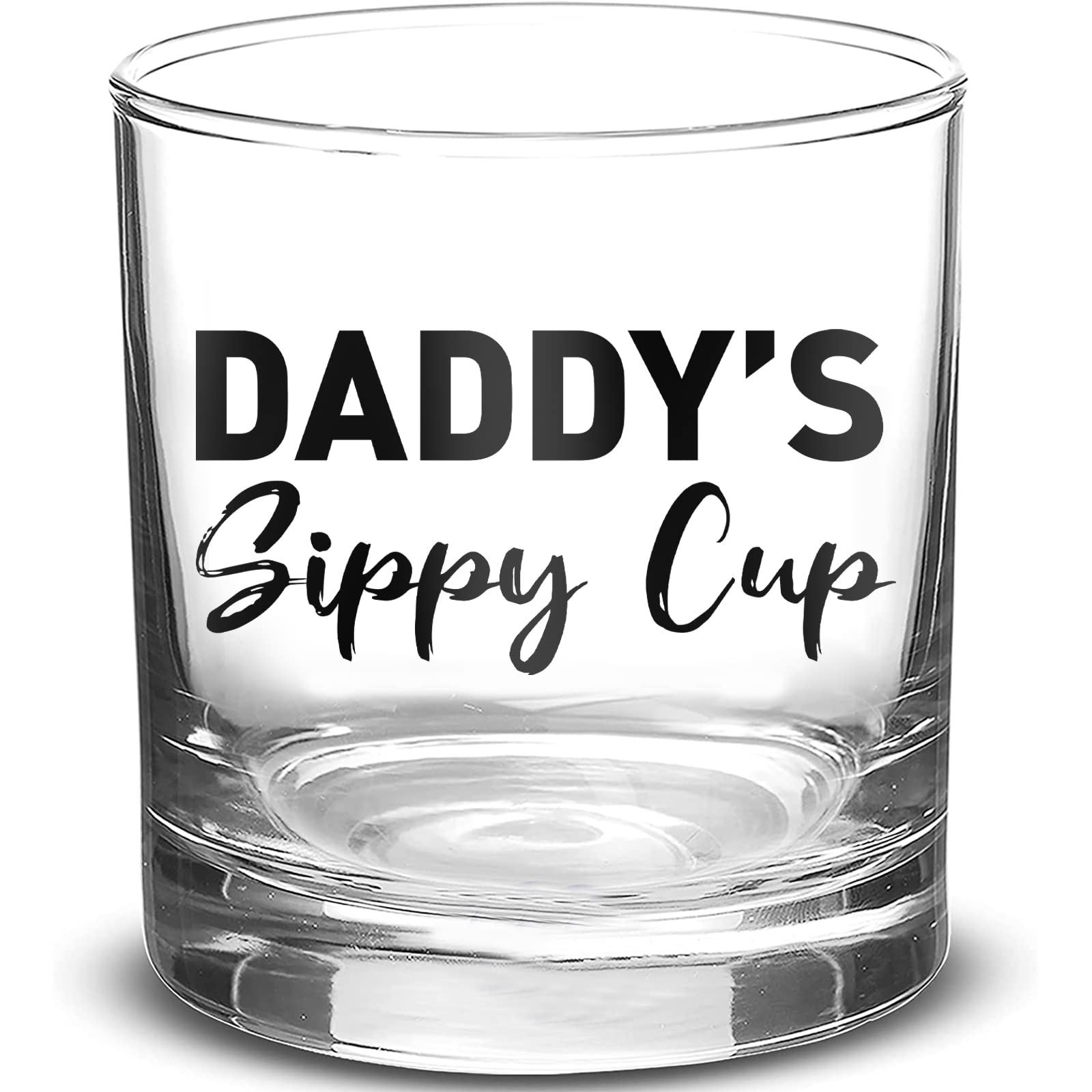 Fathers Day Funny Gifts for New Dad Papa Father,Husband from Daughter Son Kids Wife, First Time Parents Birthday Anniversary Gag Gifts Ideas ,12 oz Cool Bourbon Scotch Daddy's Sippy Cup Whiskey Glass