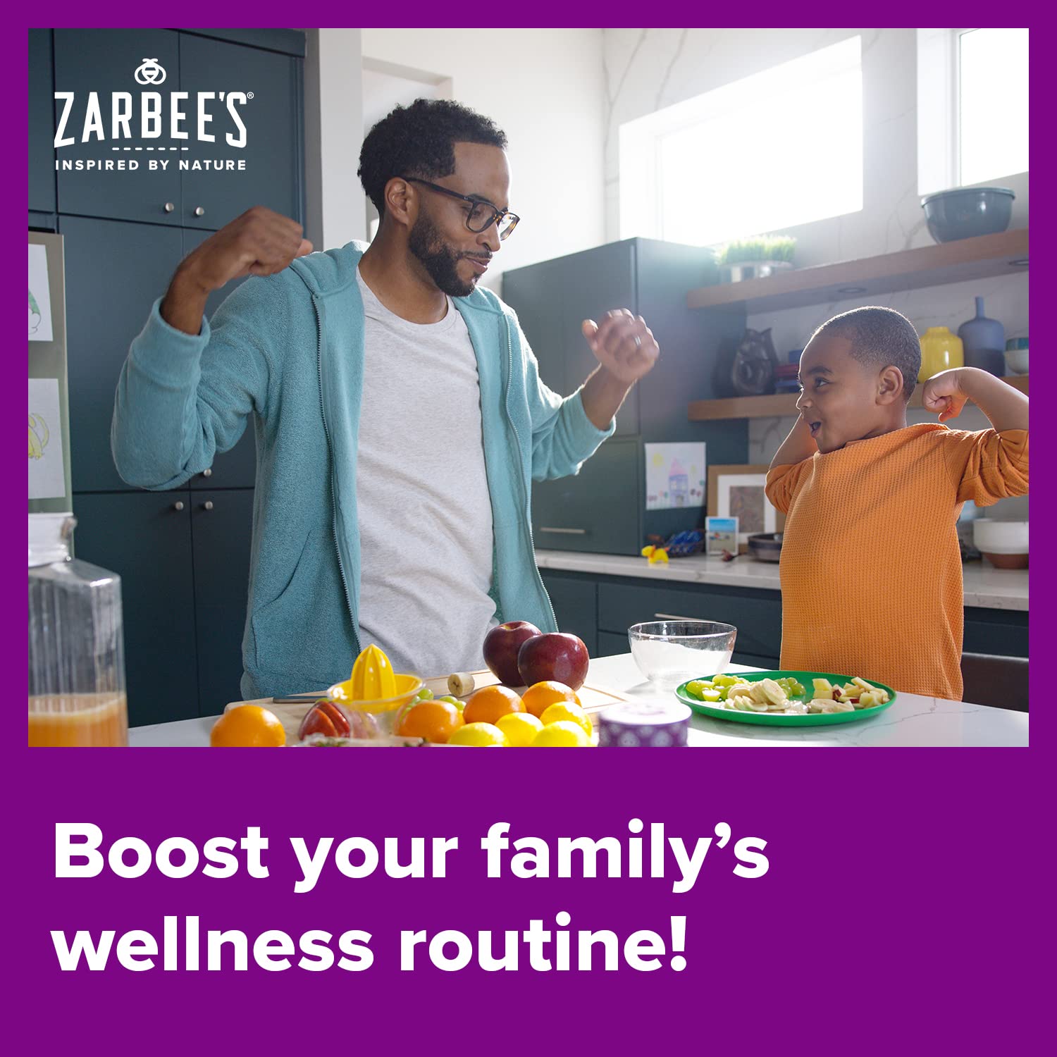 Zarbee's Immune Support Gummies for The Whole Family, Elderberry, Vitamins C, D & Zinc, Natural Berry, 90 Count