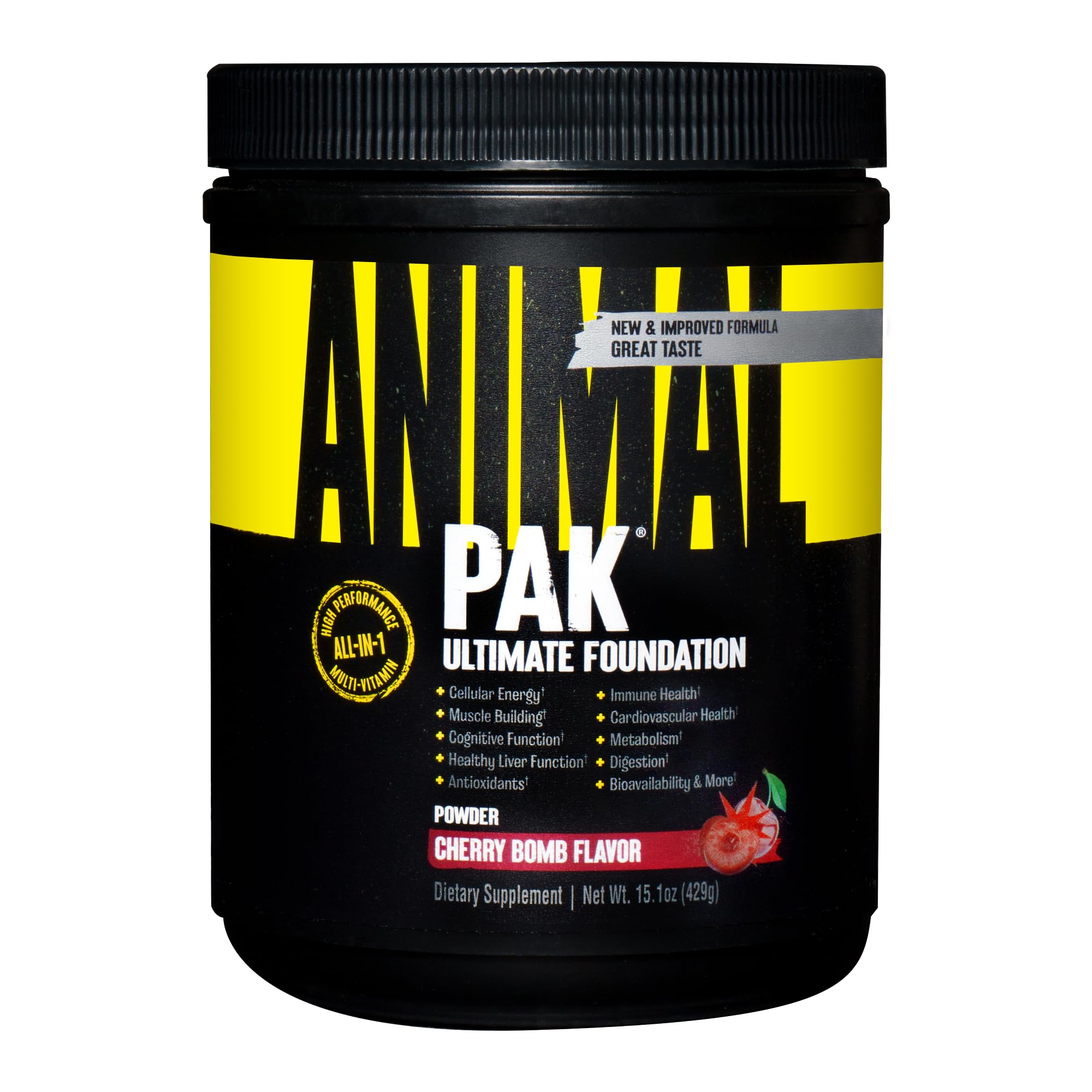 Animal Pak - Vitamin Powder with Zinc, Magnesium, Amino Acids and More - Digestive Health, Immune Booster and Focus Support - Multivitamin for Men and Women - Spectra and 85+ Nutrients - 60 Scoops