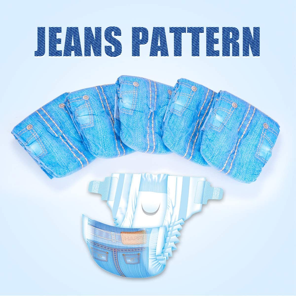 Disposable Dog Diapers for Female Dogs - Jeans Super Absorbent Soft