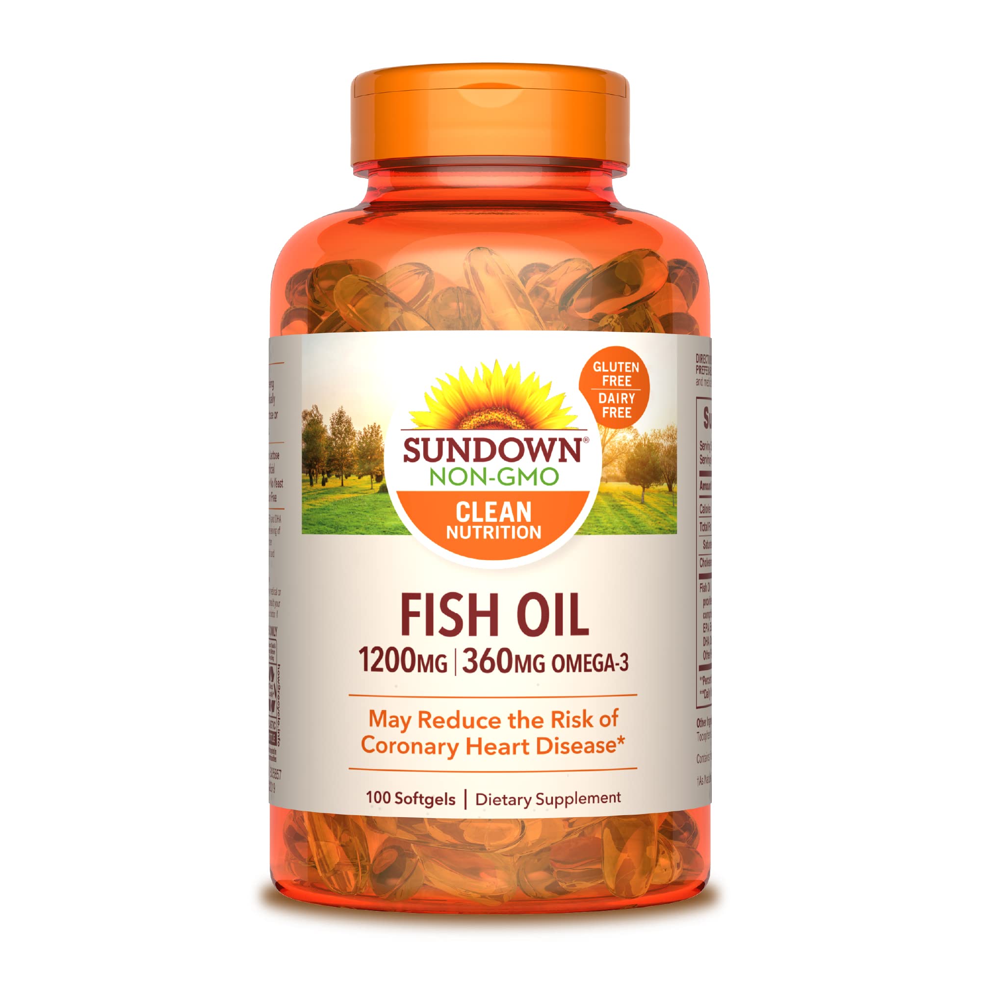 Sundown Fish Oil Extra Strength 1200 mg, 100 Softgels (Packaging May Vary)