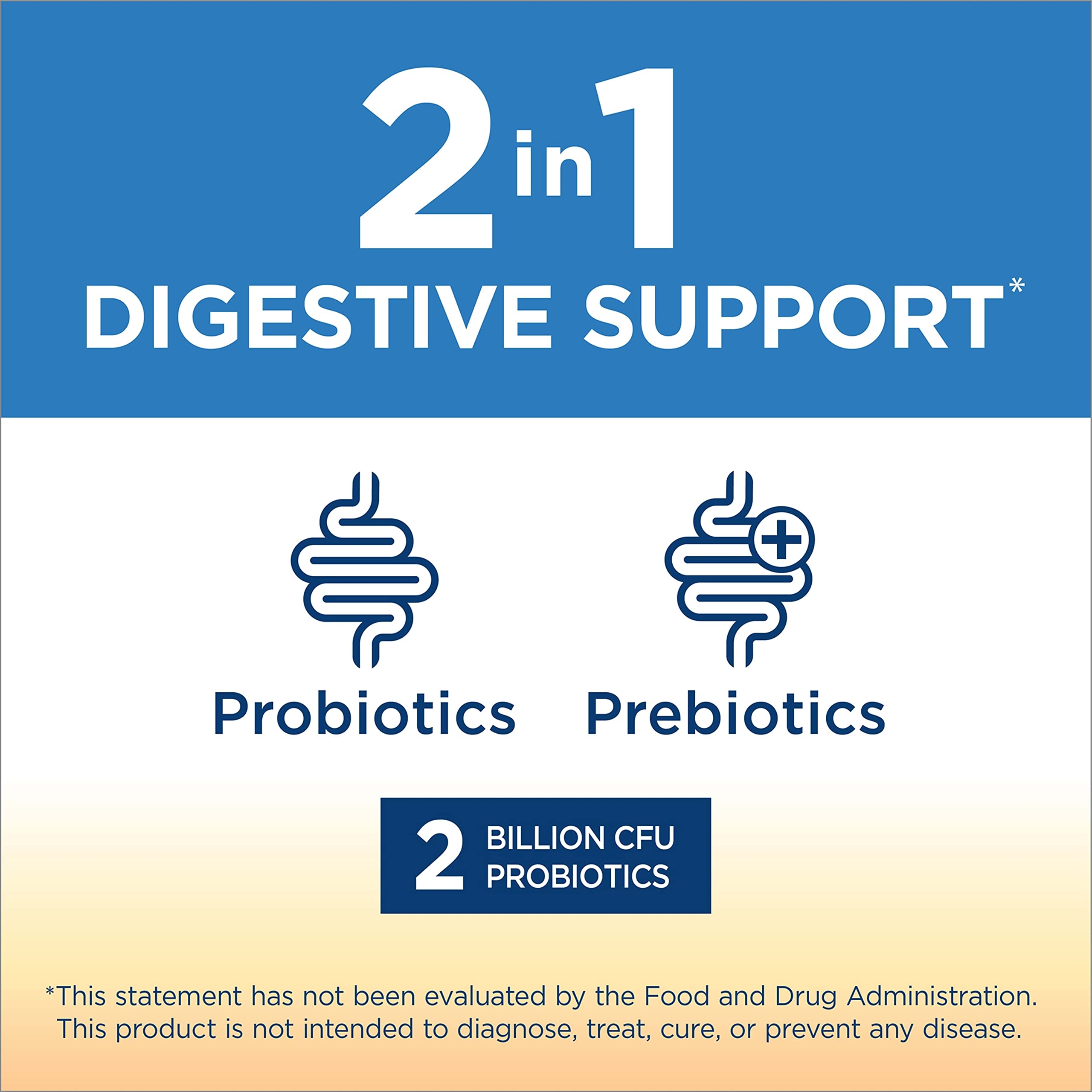 Renew Life Probiotic Gummies, Extra Care Digestive & Immune Support, with Prebiotics and Probiotics, 2 Billion CFU, Vegan & Gluten Free, 48 Gummies