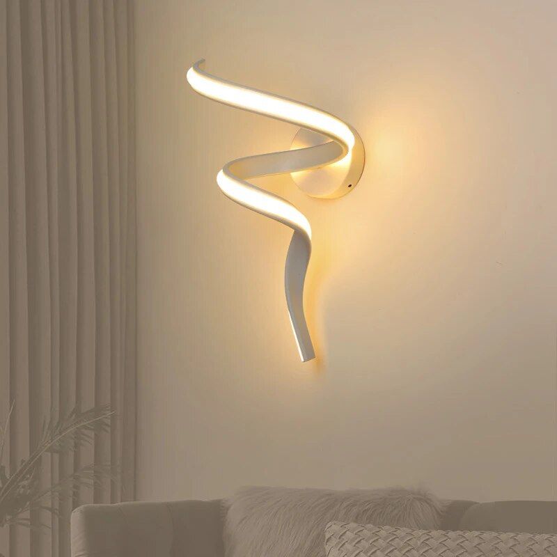 Minimalist Spiral LED Wall Sconce