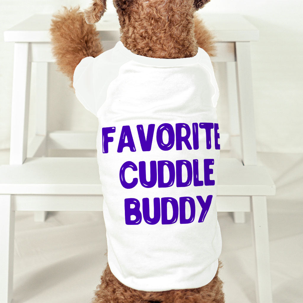 Cuddle Buddy Dog T-Shirt - Kawaii Dog Shirt - Cool Design Dog Clothing