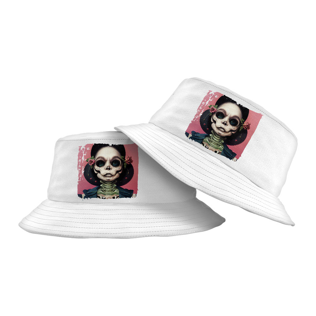 3D Skull Bucket Hat - Skeleton Hat - Halloween Themed Bucket Hat