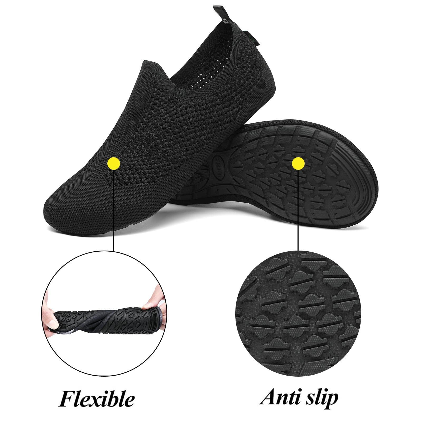 SAGUARO Women Aqua Socks Men Slip-On Barfoot Water Shoes Quick-Dry Non-Slip Swimming Socks Outdoor Beach Water Sports