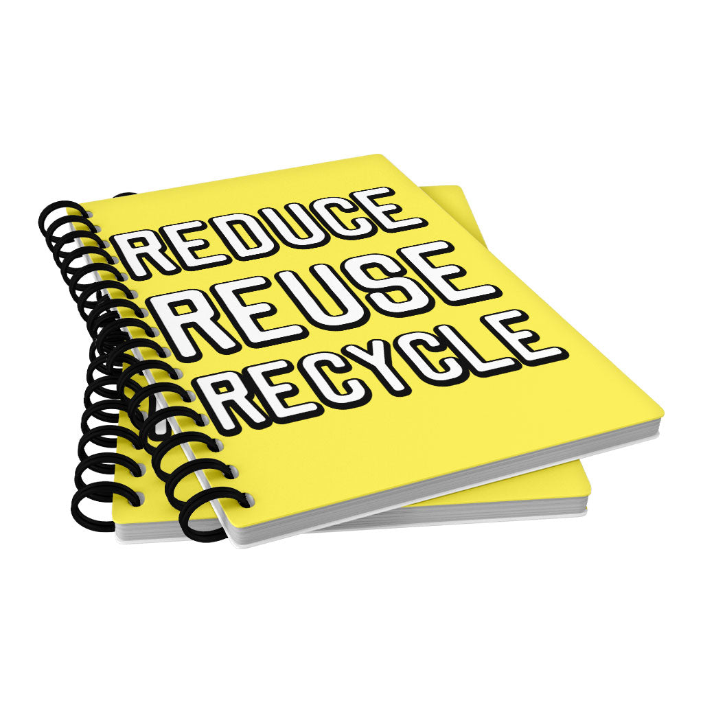 Reduce Reuse Recycle Spiral Notebook - Cute Design Notebook - Best Design Notebook