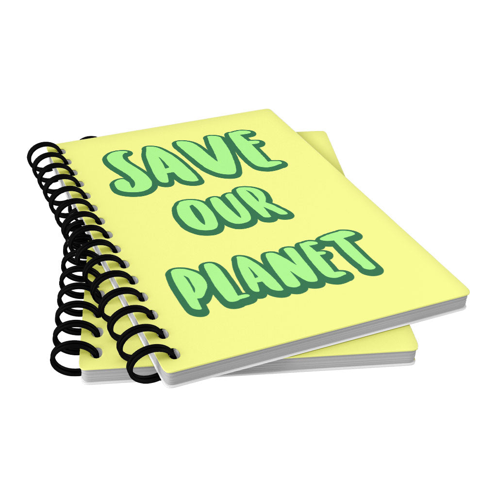 Save the Planet Spiral Notebook - Earth Day Notebook - Trendy Notebook