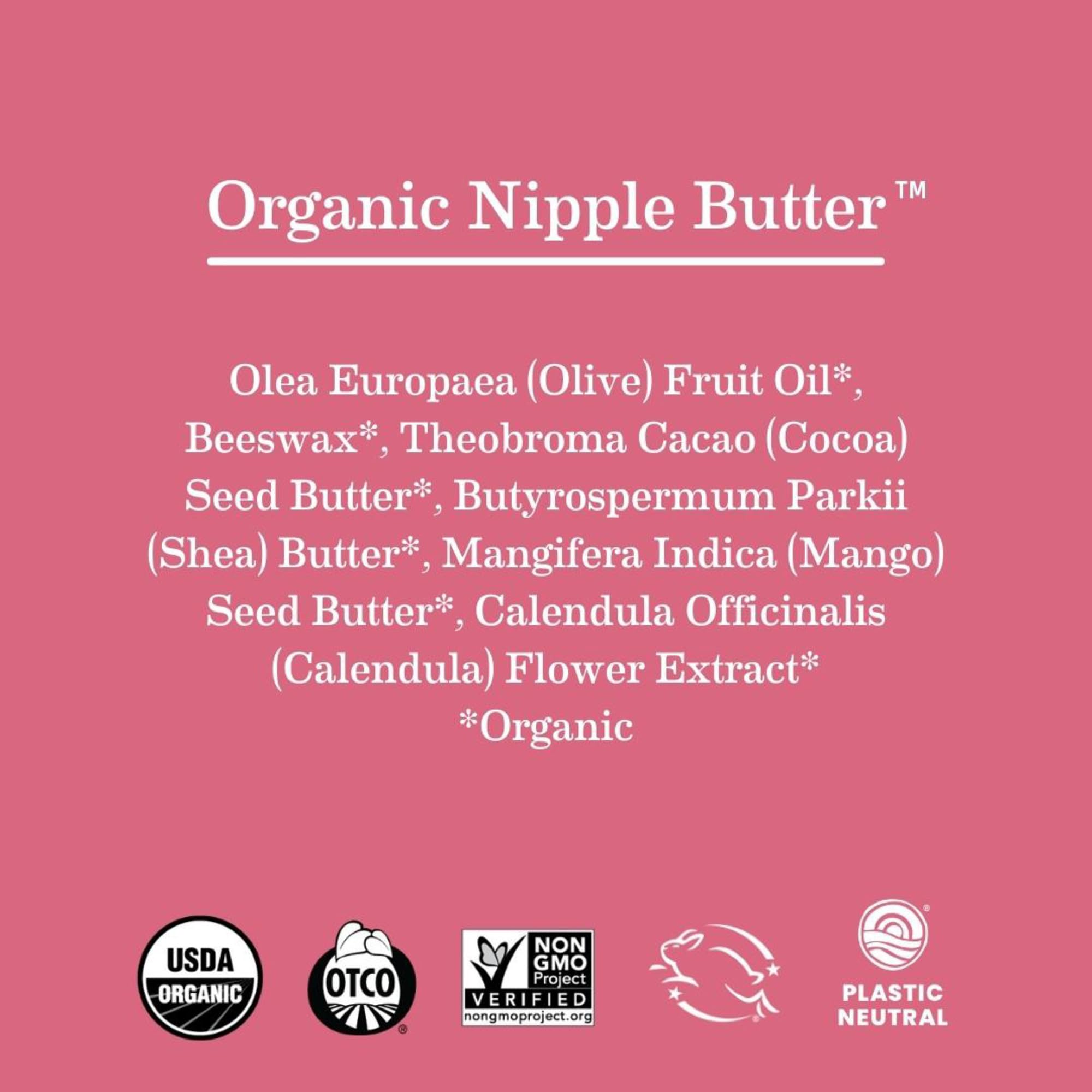 Organic Nipple Butter™ Breastfeeding Cream by Earth Mama | Lanolin-free, Postpartum Essentials Safe for Nursing, Non-GMO Project Verified, 2-Fluid Ounce