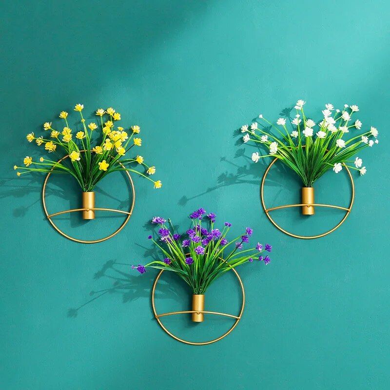 Chic Metal Wall Mounted Vase