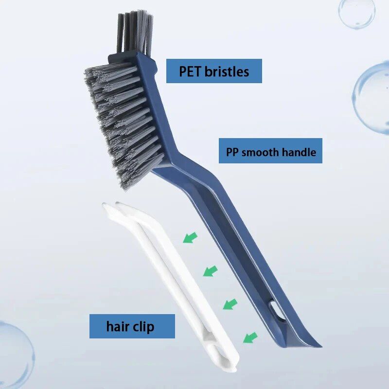 Versatile 2-in-1 Bathroom and Kitchen Gap Cleaning Brush