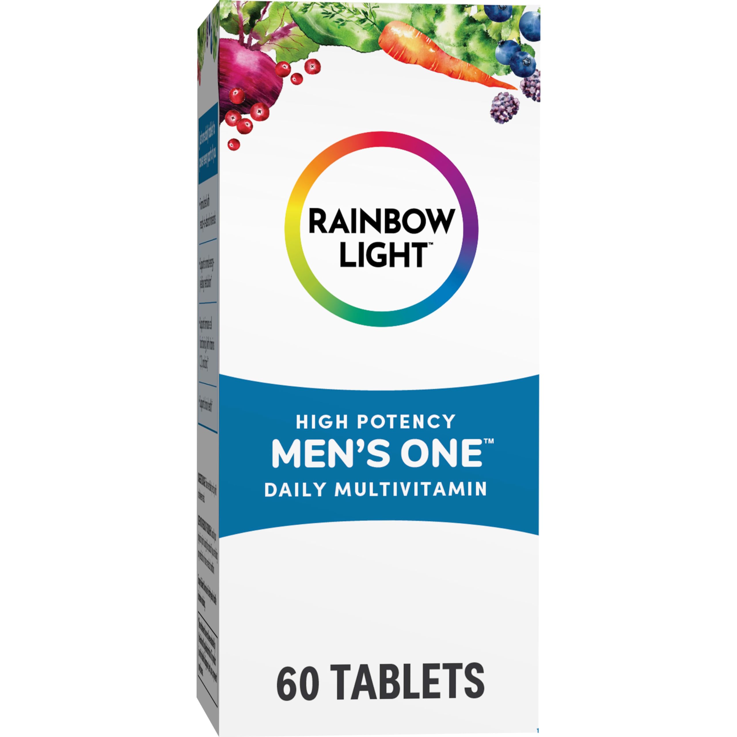 Rainbow Light Mens One Multivitamin, Men's Daily Multivitamin Provides High-Potency Immune Support, With Vitamin C, Vitamin D and Zinc, Vegetarian, 60 Count