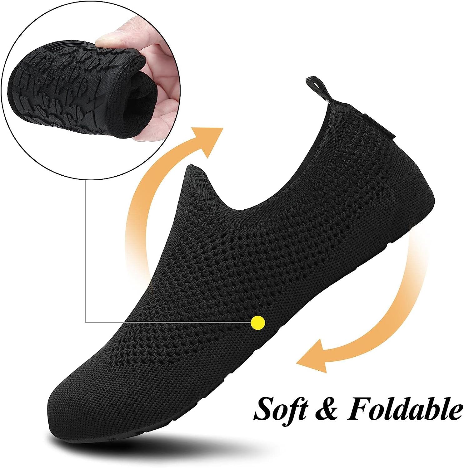 SAGUARO Women Aqua Socks Men Slip-On Barfoot Water Shoes Quick-Dry Non-Slip Swimming Socks Outdoor Beach Water Sports