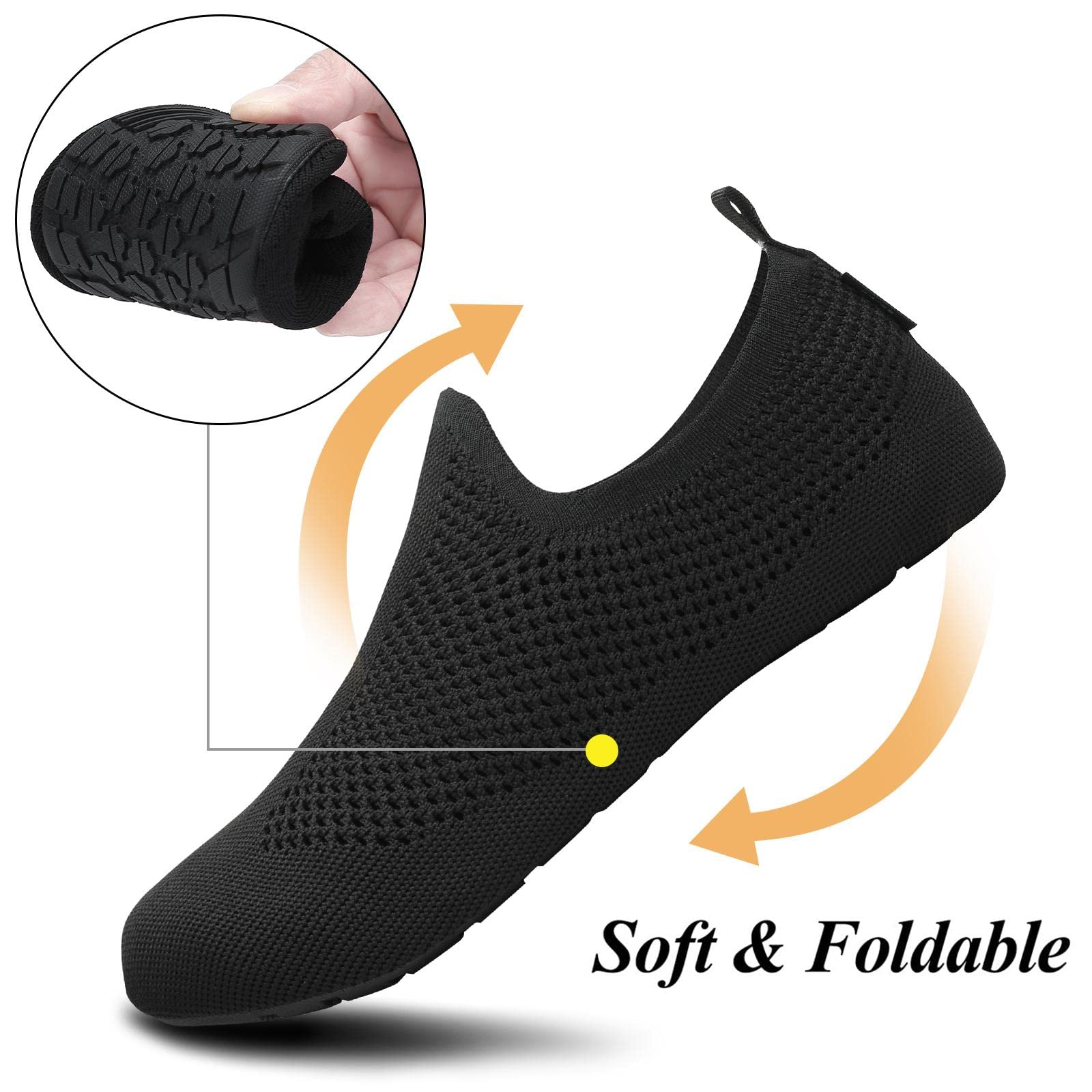 SAGUARO Women Aqua Socks Men Slip-On Barfoot Water Shoes Quick-Dry Non-Slip Swimming Socks Outdoor Beach Water Sports