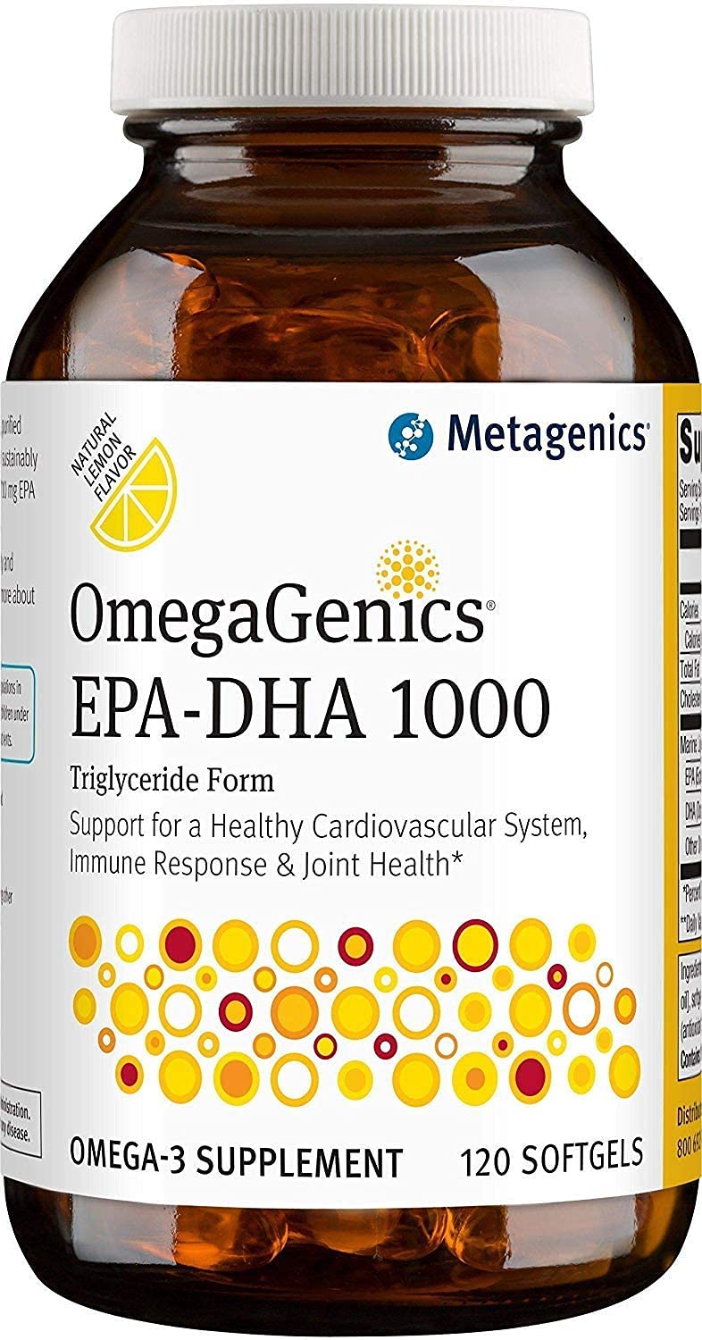 Metagenics OmegaGenics EPA-DHA 1000mg - Daily Omega 3 Fish Oil Supplement to Support Cardiovascular, Musculoskeletal and Immune System Health - 120 Count