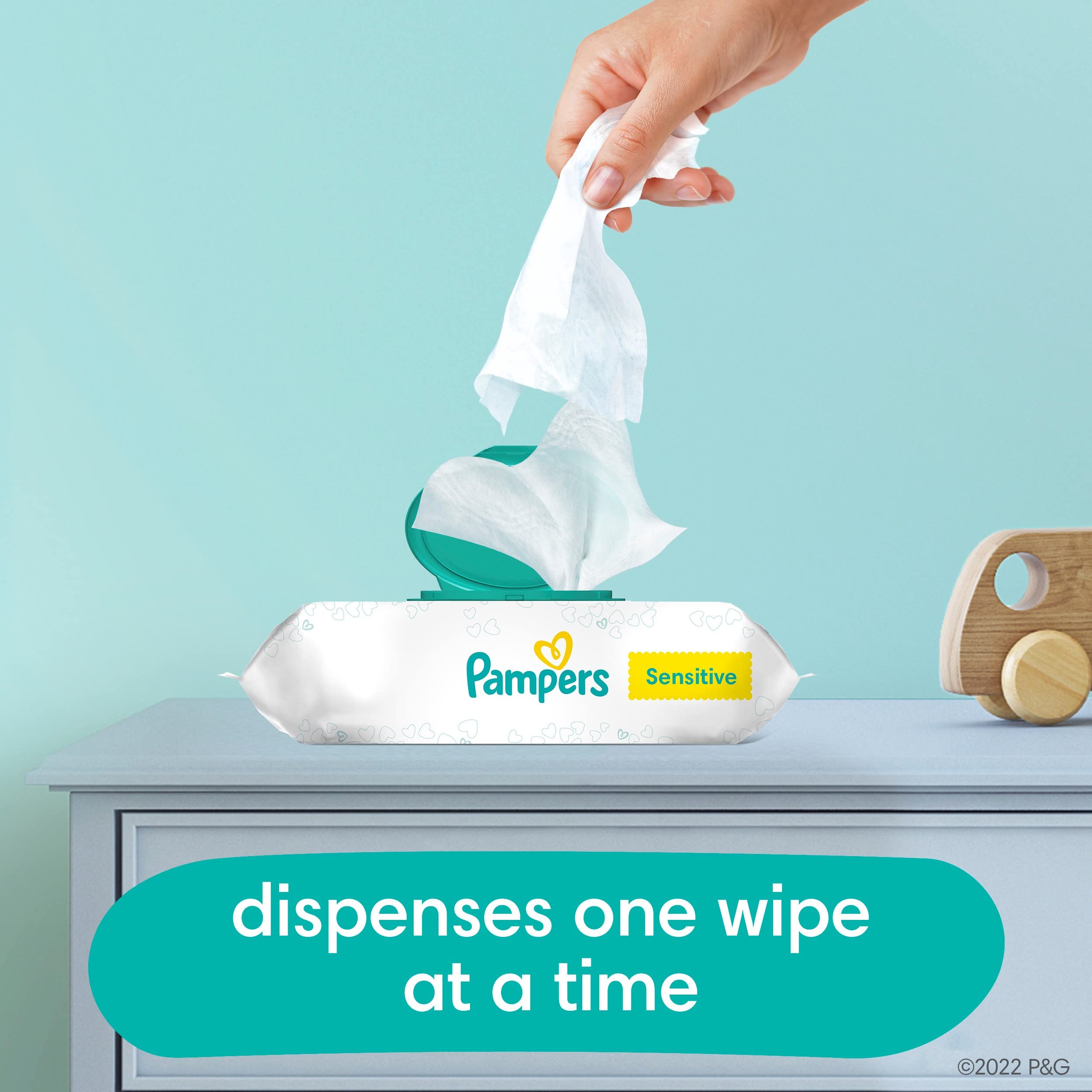 Pampers Baby Wipes Sensitive Perfume Free 8X Refill Packs 576 Count