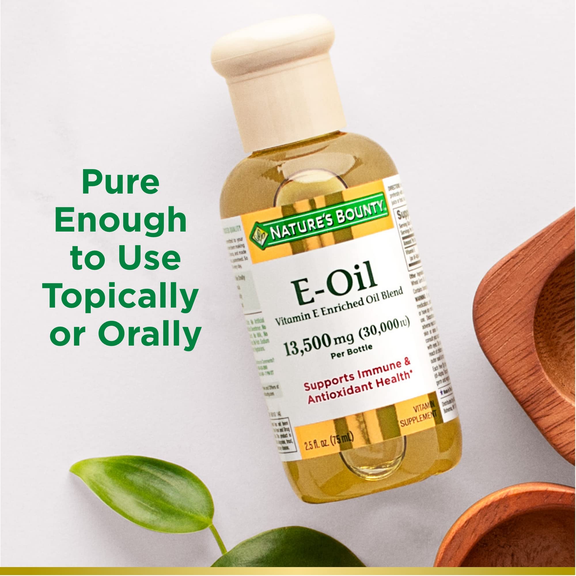 Nature's Bounty Vitamin E Oil, Supports Immune & Antioxidant, 30,000IU Vitamin E, Topical or Oral, 2.5 fl Oz