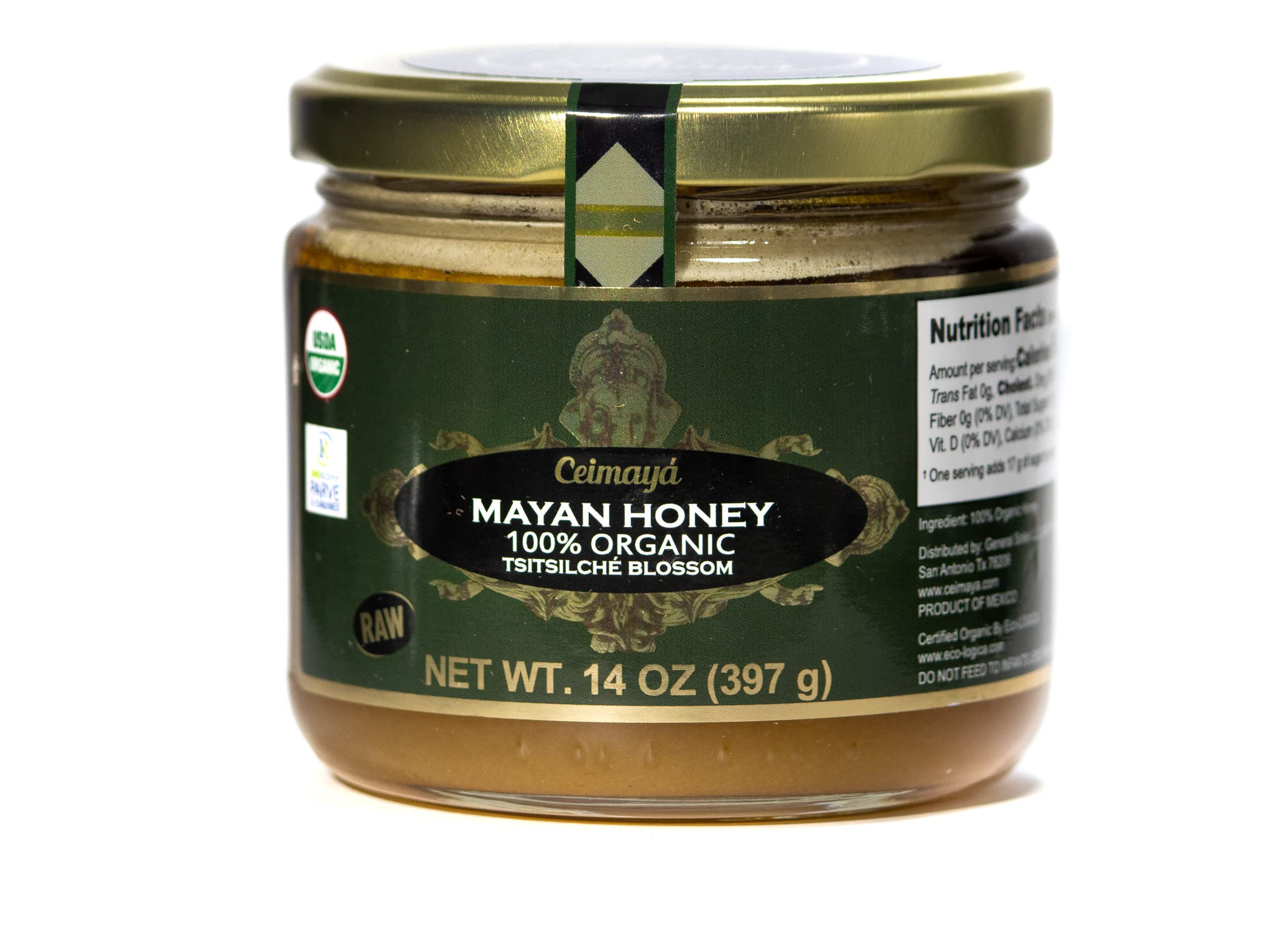 Ceimayá | Mayan Honey, Tsitsilche blossom, pure raw honey, 100% Organic & Kosher | 14 oz