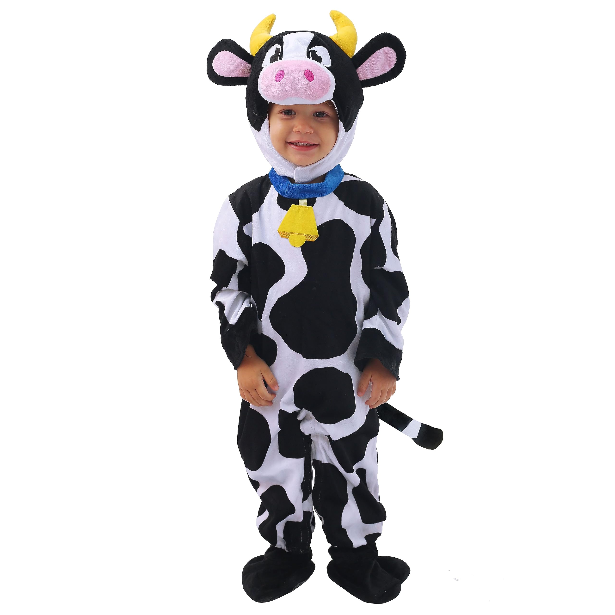 Spooktacular Creations Baby Cow Costume with Milking Bucket for Toddler, Kids Halloween Farm Party Dress Up (12-18 Months)