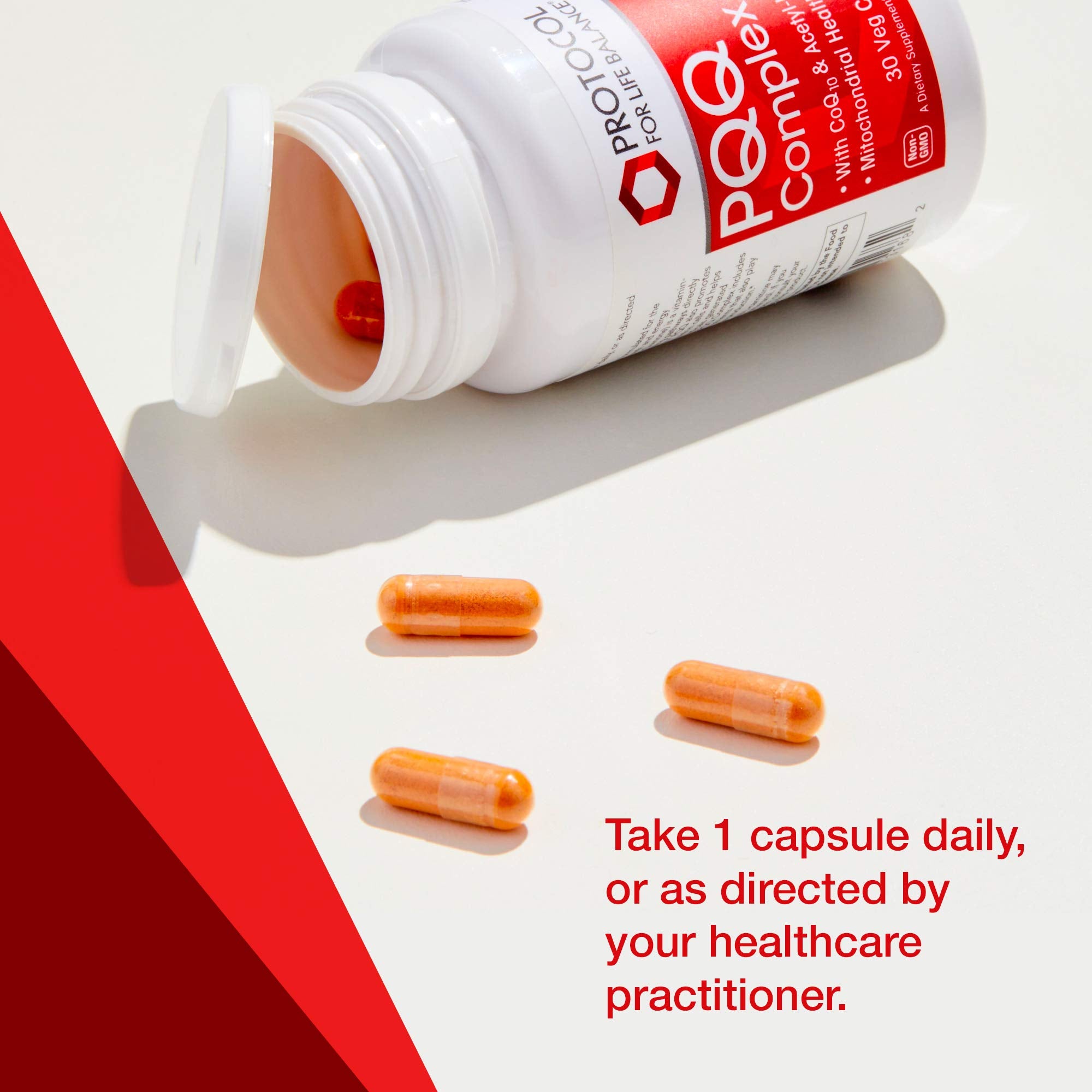 Protocol PQQ Complex - CoQ10, Acetyl-L-Carnitine, Vitamin B12 - Energy - 30 Veg Caps