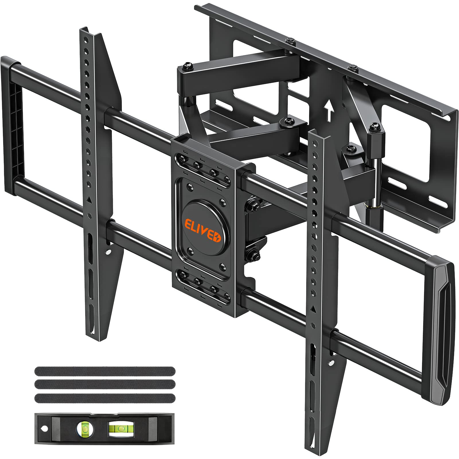 ELIVED TV Wall Mount for Most 37-82 Inch Flat Screen TVs, Swivel and Tilt Full Motion TV Mount Bracket with Articulating Dual Arms, Max VESA 600x400mm, 100 lbs. Loading, Fits 16" Wood Studs, YD3003