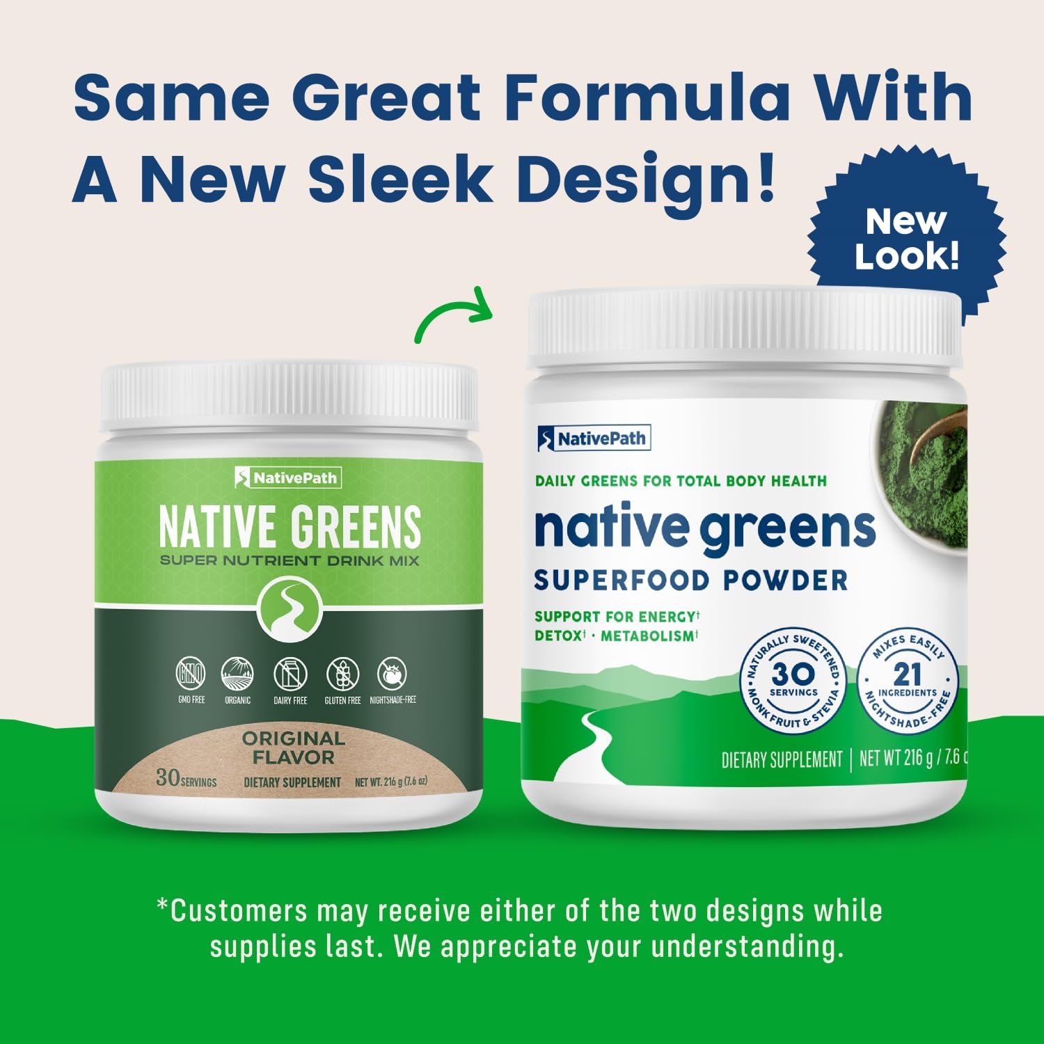 NativePath Native Greens Superfood Powder - Daily Super Greens Powder with Organic Greens and Superfoods to Support Detox, Thyroid, and Gut Health for Energy and Positive Body Changes, 30 Servings