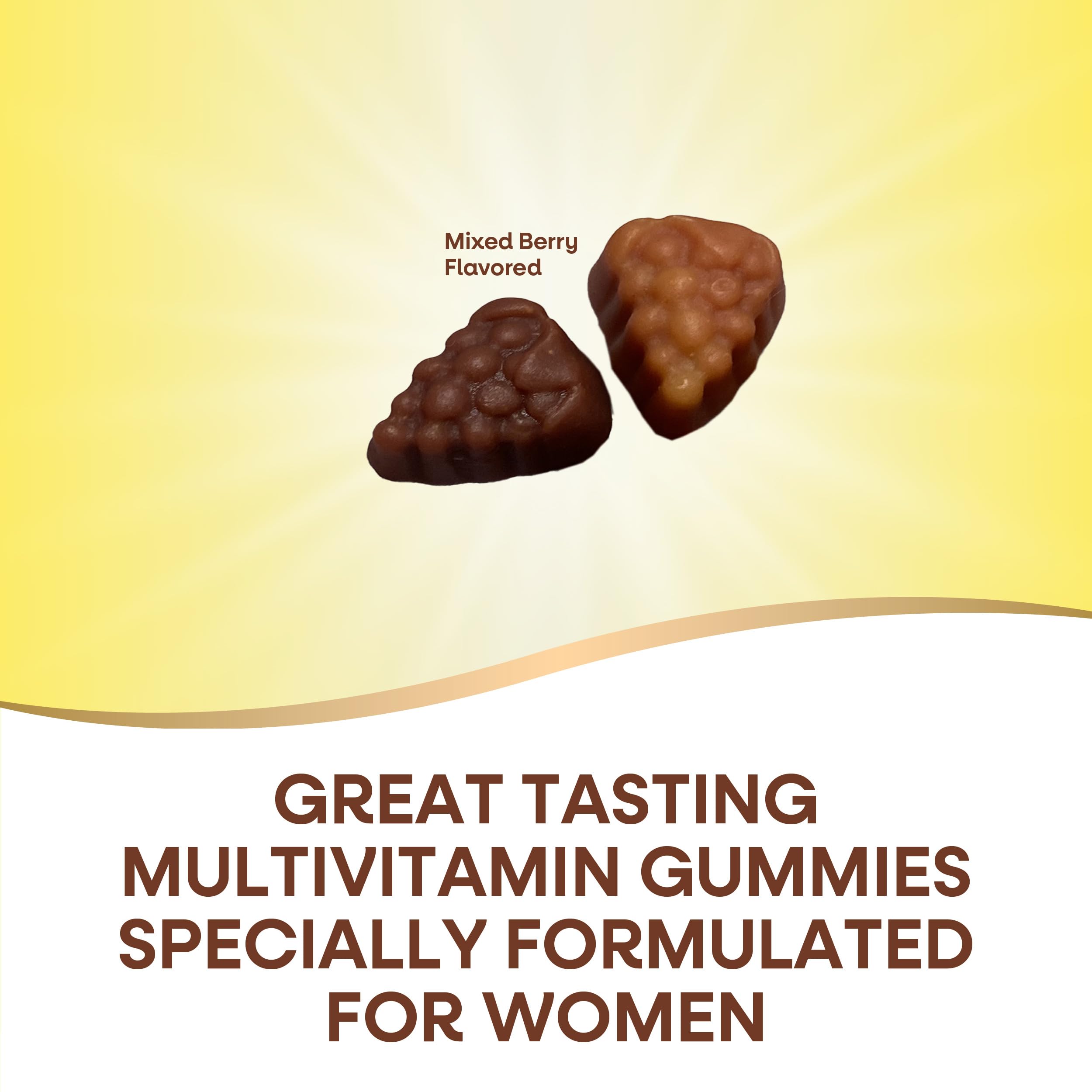 Nature's Way Alive! Women's Daily Gummy Multivitamins, 16 Vitamins & Minerals, Energy Metabolism*, Hair Skin & Nails*, Vegetarian, Mixed Berry Flavored, 130 Gummies (Packaging May Vary)