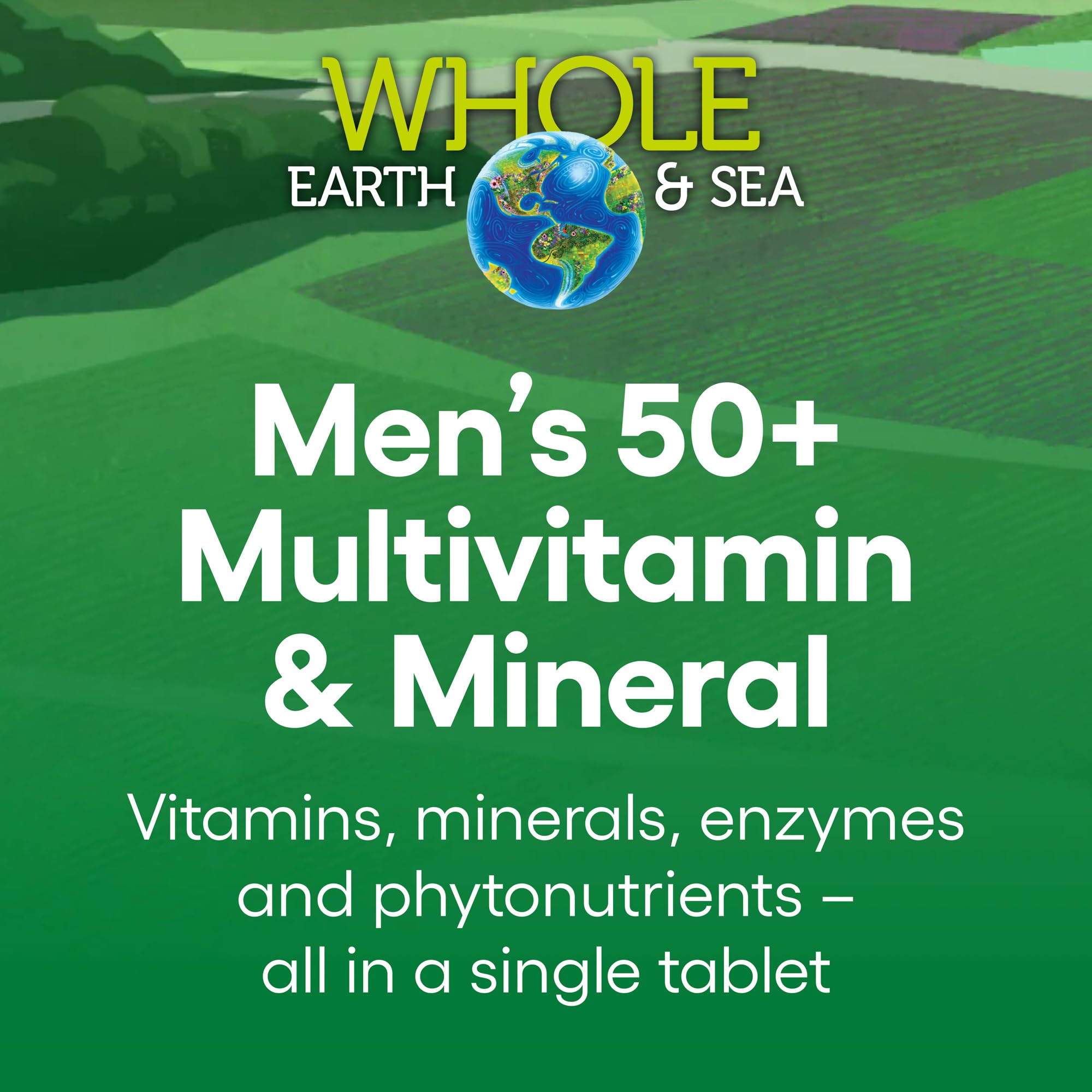 Natural Factors, Men's 50+ Multivitamin & Mineral, 1 Serving Contains Nutrition Equivalent to ½ lb of Veggies, 60 Count (Pack of 1)