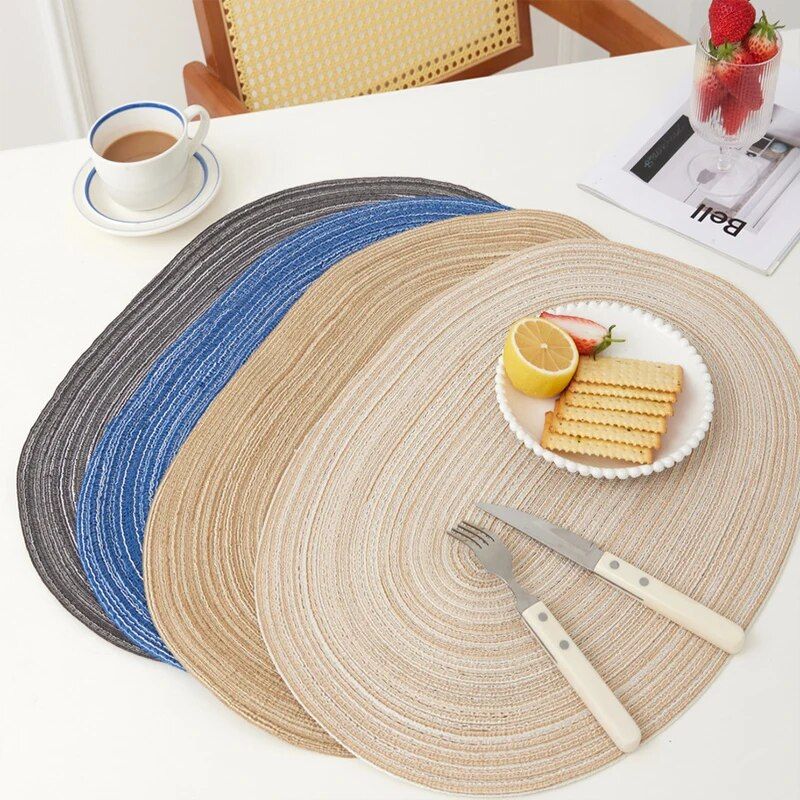 Modern Mixed Color Heat-Resistant Table Placemats - Set of 4, Washable and Non-Slip