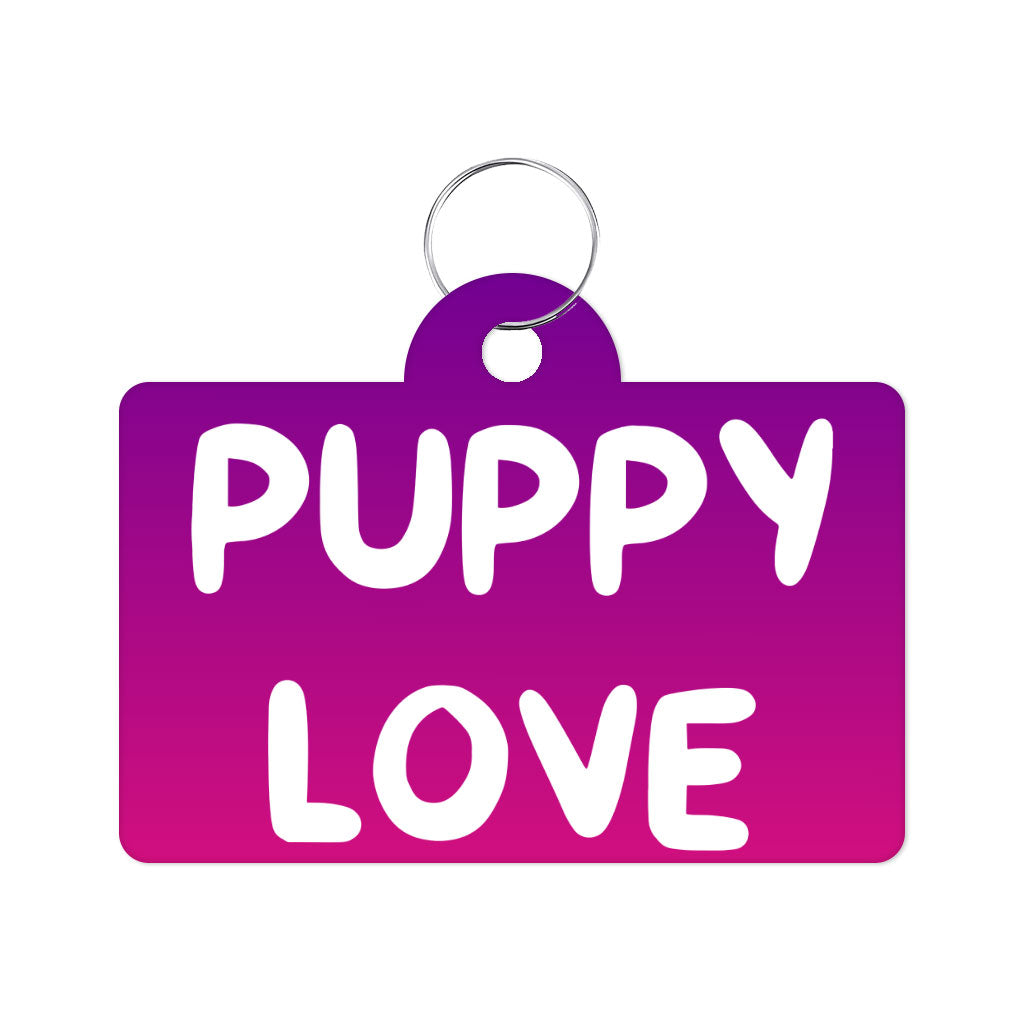 Puppy Love Pet ID Tag - Kawaii Pet Tag - Best Print Pet ID Tag