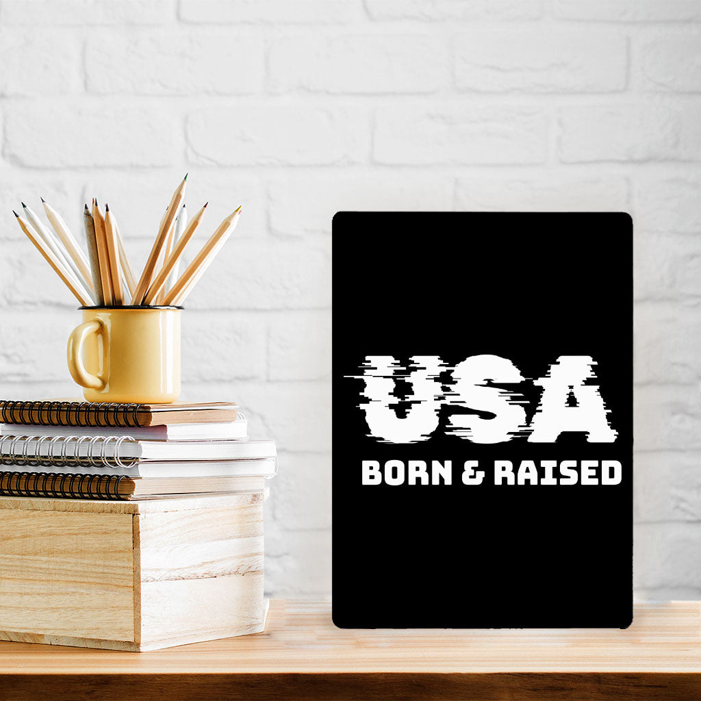 Born in the USA Metal Photo Prints - Patriotic Design Decor Pictures - Cool Design Decor Pictures