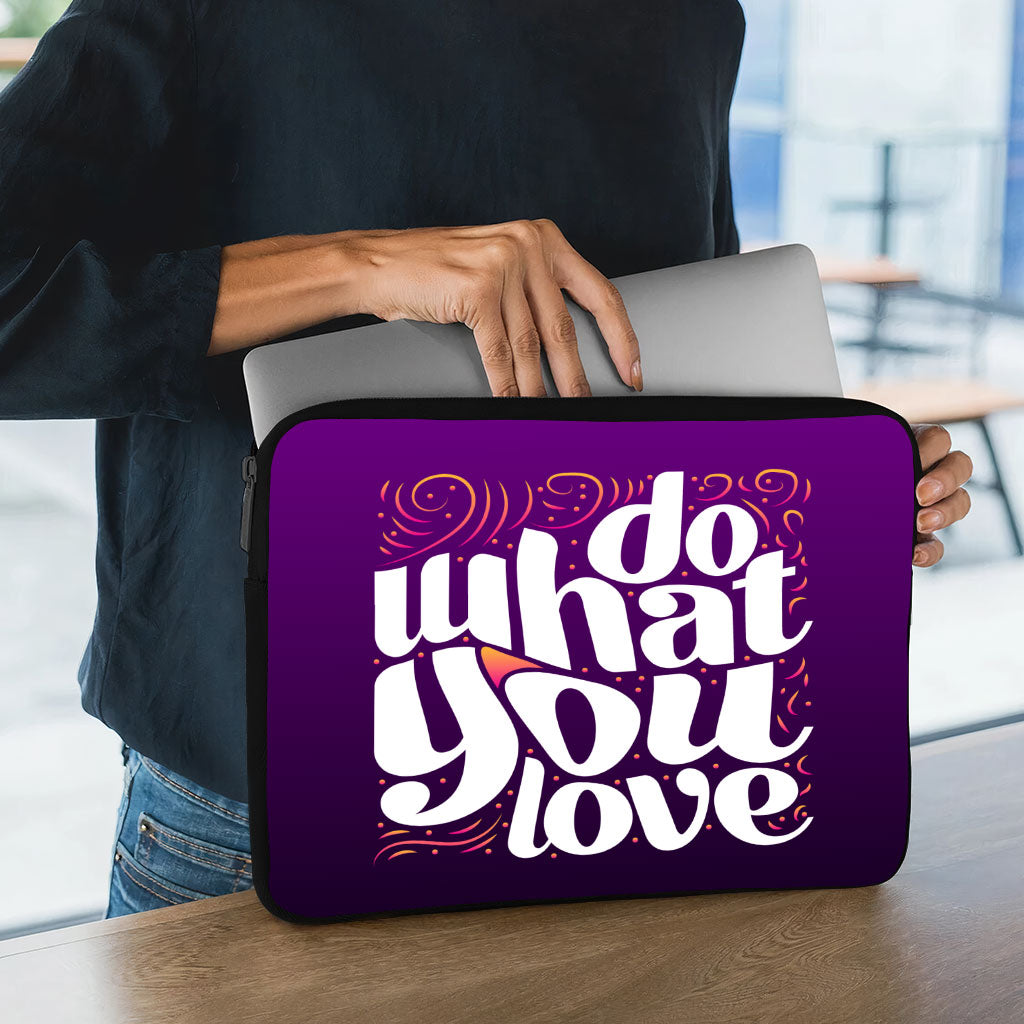 Do What You Love Dell 16" Two-Sided Sleeve - Cute Design Laptop Sleeve - Graphic Laptop Sleeve with Zipper