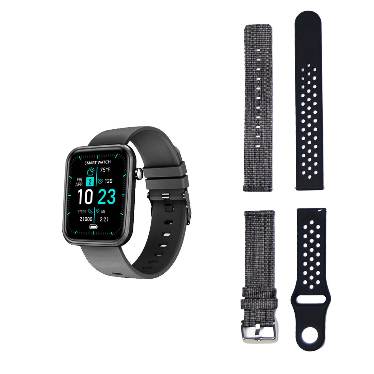 Advanced Smartwatch With Three Bands And Wellness + Activity Tracker