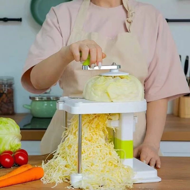 Cranked Manual Cabbage Shredder - Effortless Vegetable Cutting