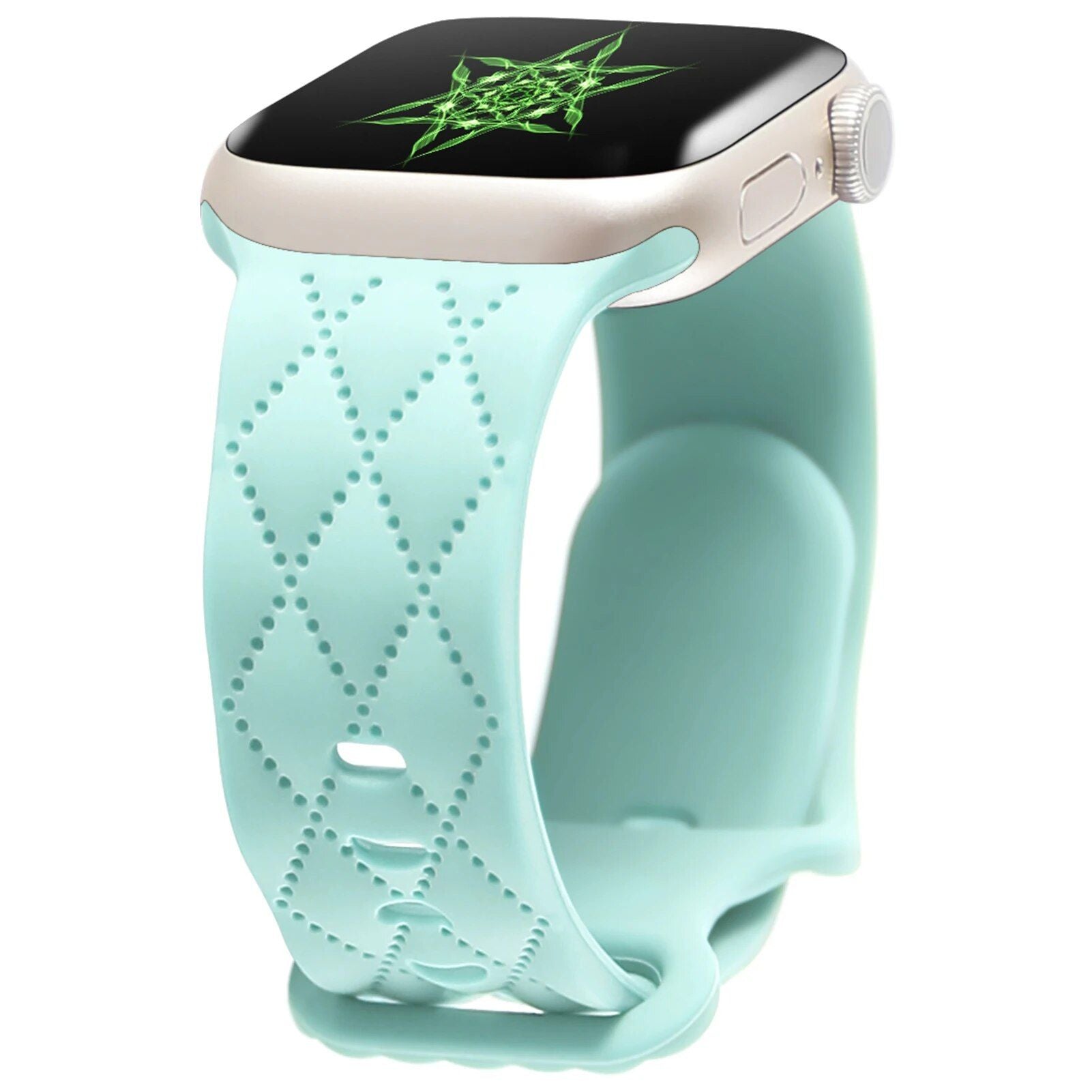 Engraved Silicone Sport Strap for Apple Watch - Multisize Compatible Wristband