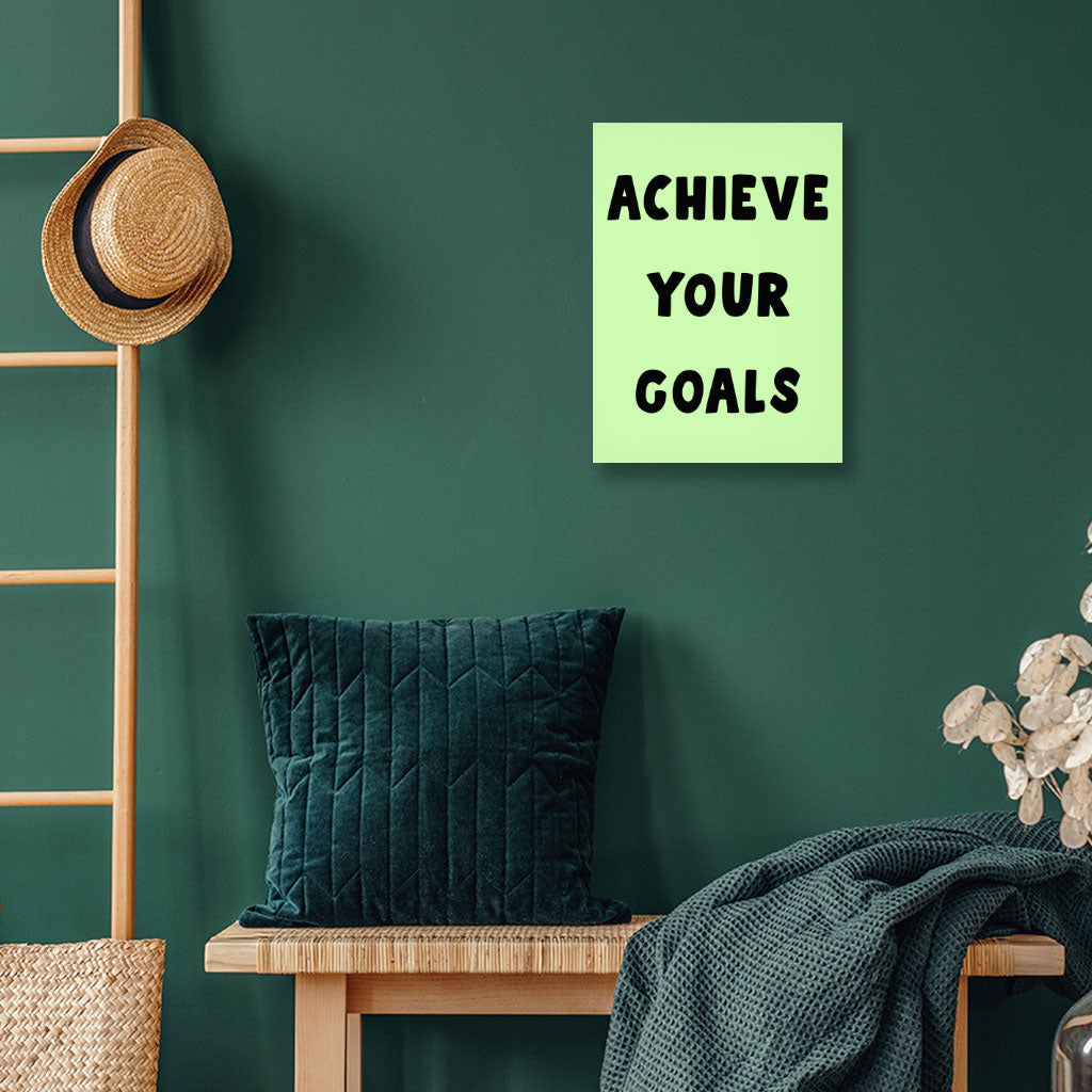 Achieve Your Goals Wall Picture - Trendy Design Stretched Canvas - Best Print Wall Art