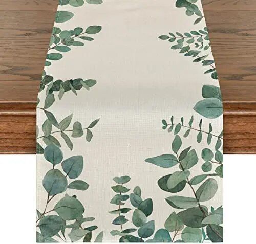 Versatile Eucalyptus Linen Table Runner for All Seasons