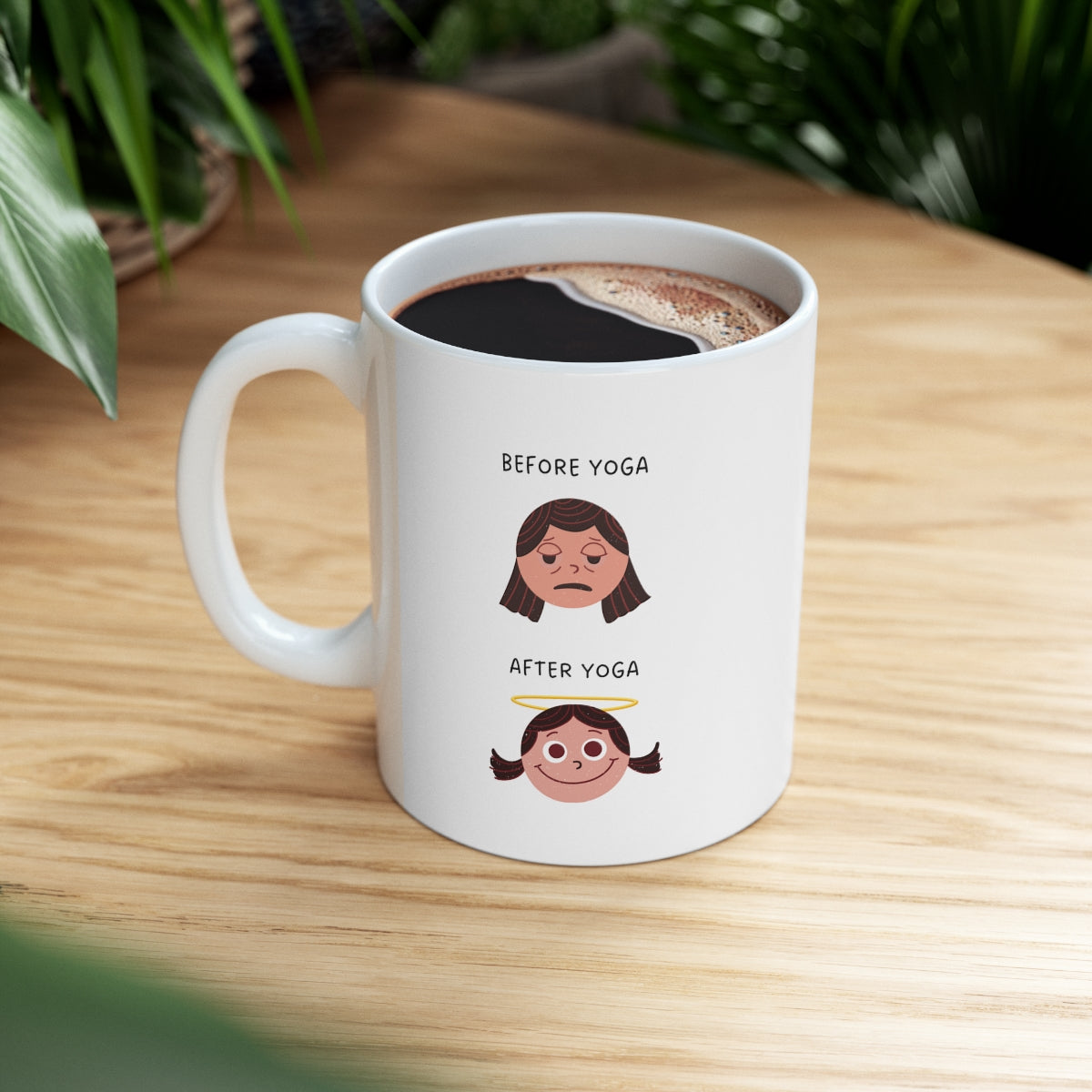 Before and After Yoga Novelty Mug