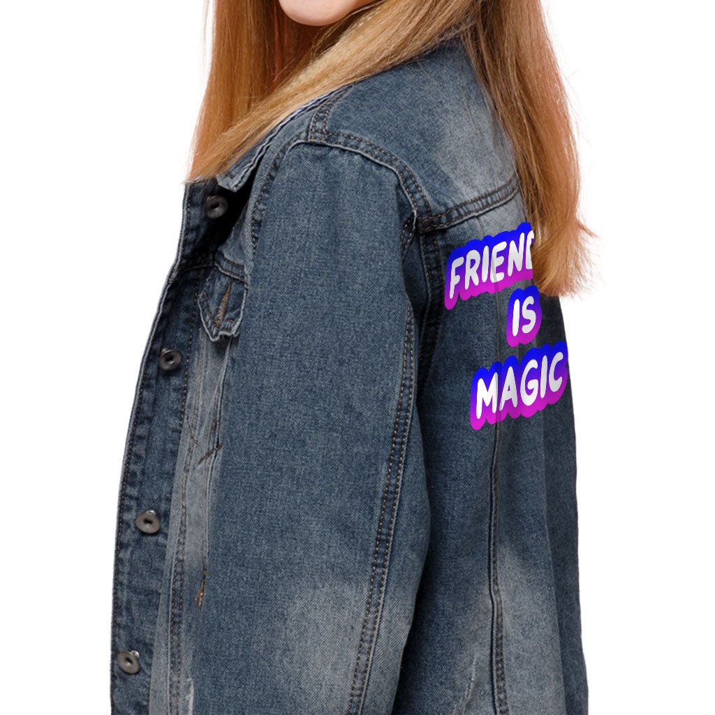 Friendship Is Magic Kids' Denim Jacket - Cool Jean Jacket - Printed Denim Jacket for Kids