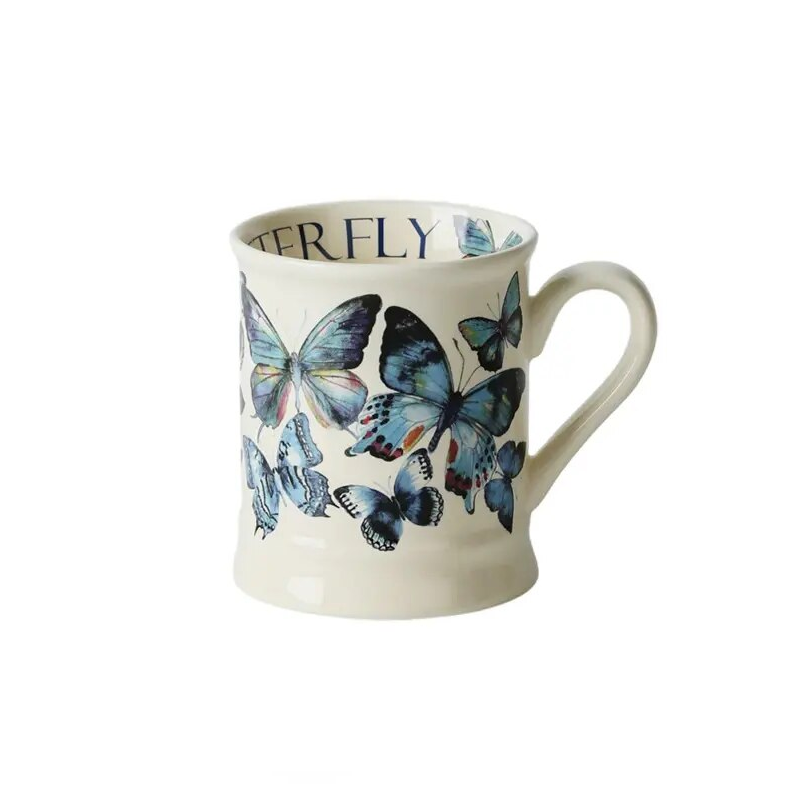 Chic Handgrip Ceramic Mug - Prairie Style, Floral Elegance for Office & Restaurant