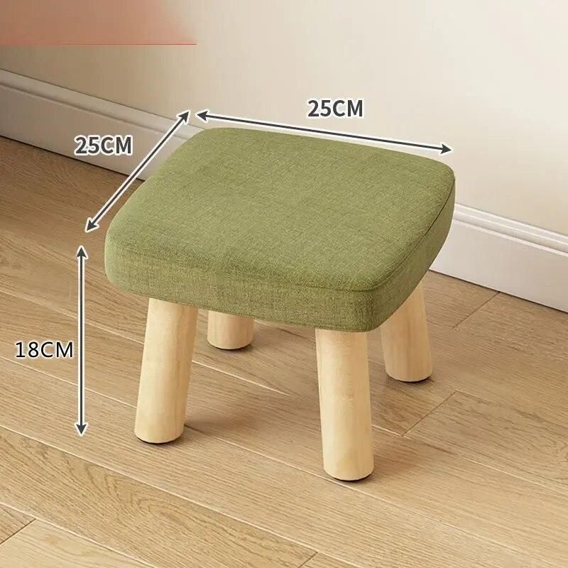 Eco-Friendly Wooden Ottoman Stool