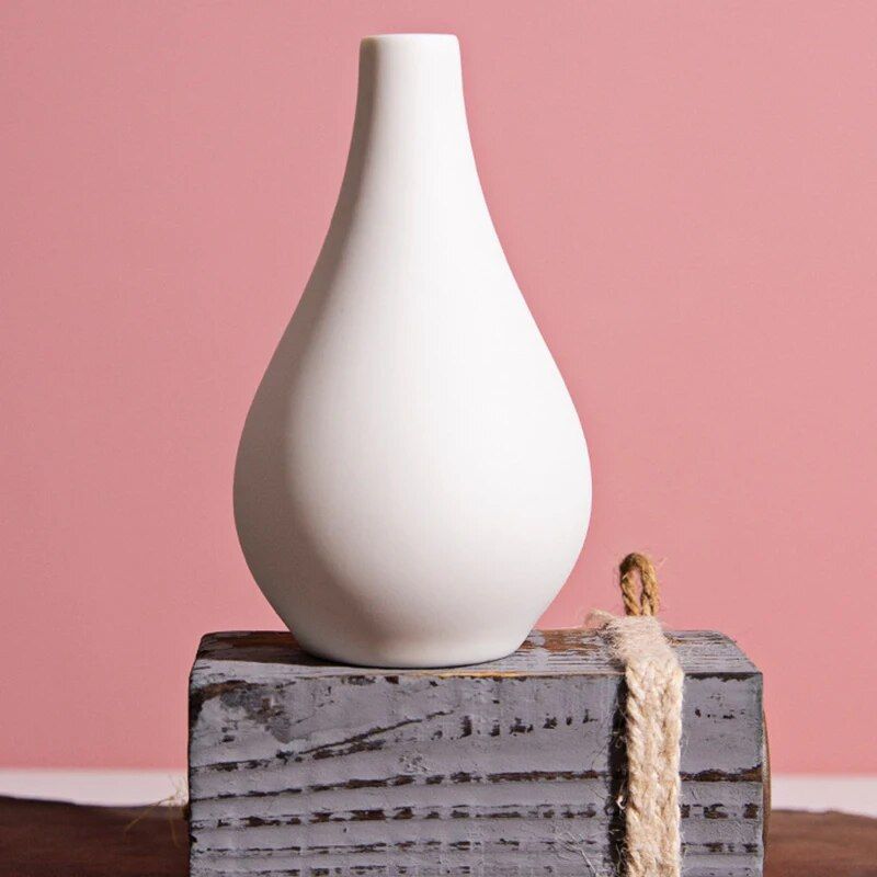 Modern Nordic White Ceramic Vase