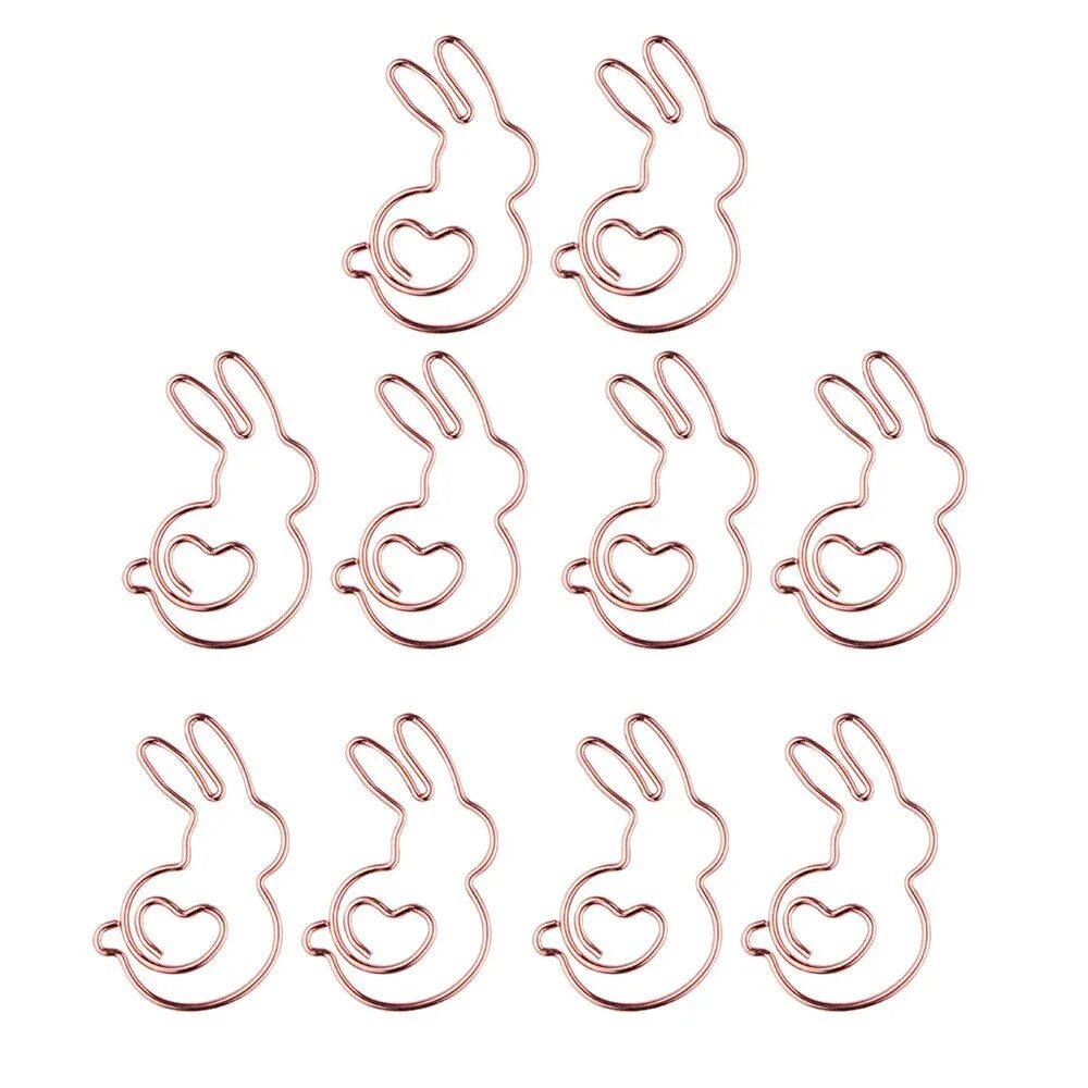 Cute Rabbit-Shaped Metal Paper Clips